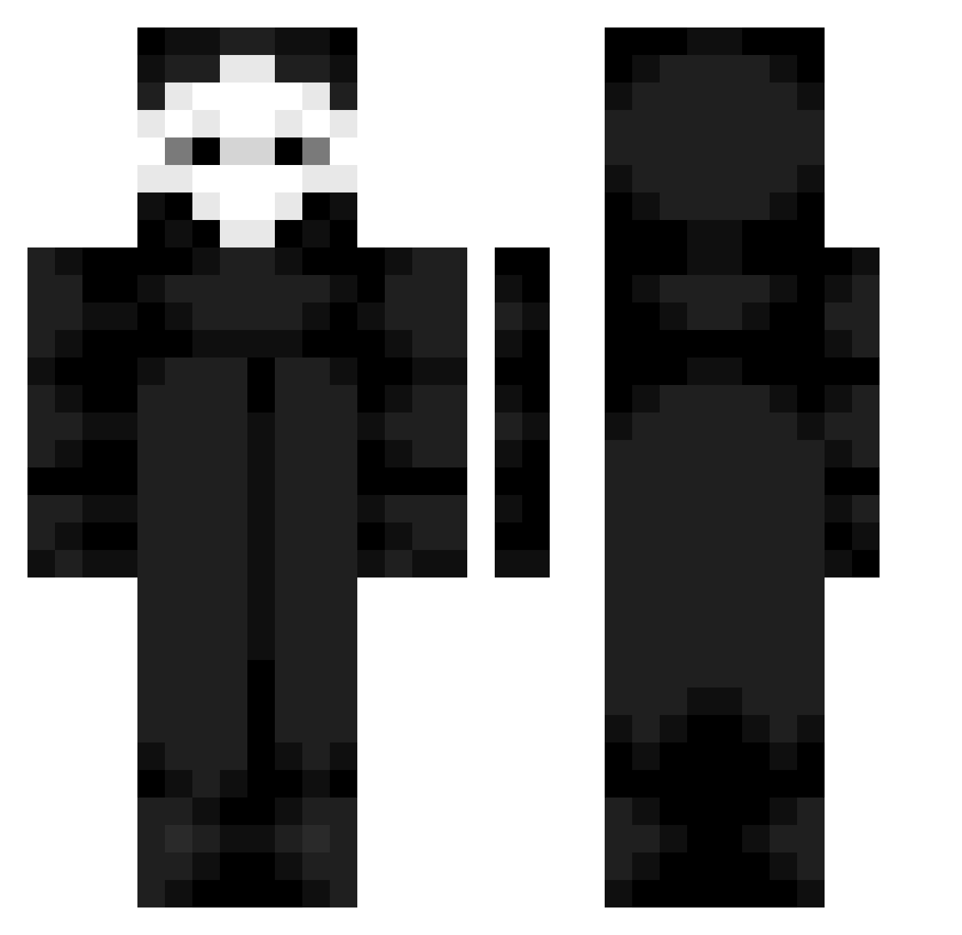 ZyNDiKiLL007 Minecraft skin, front and back view