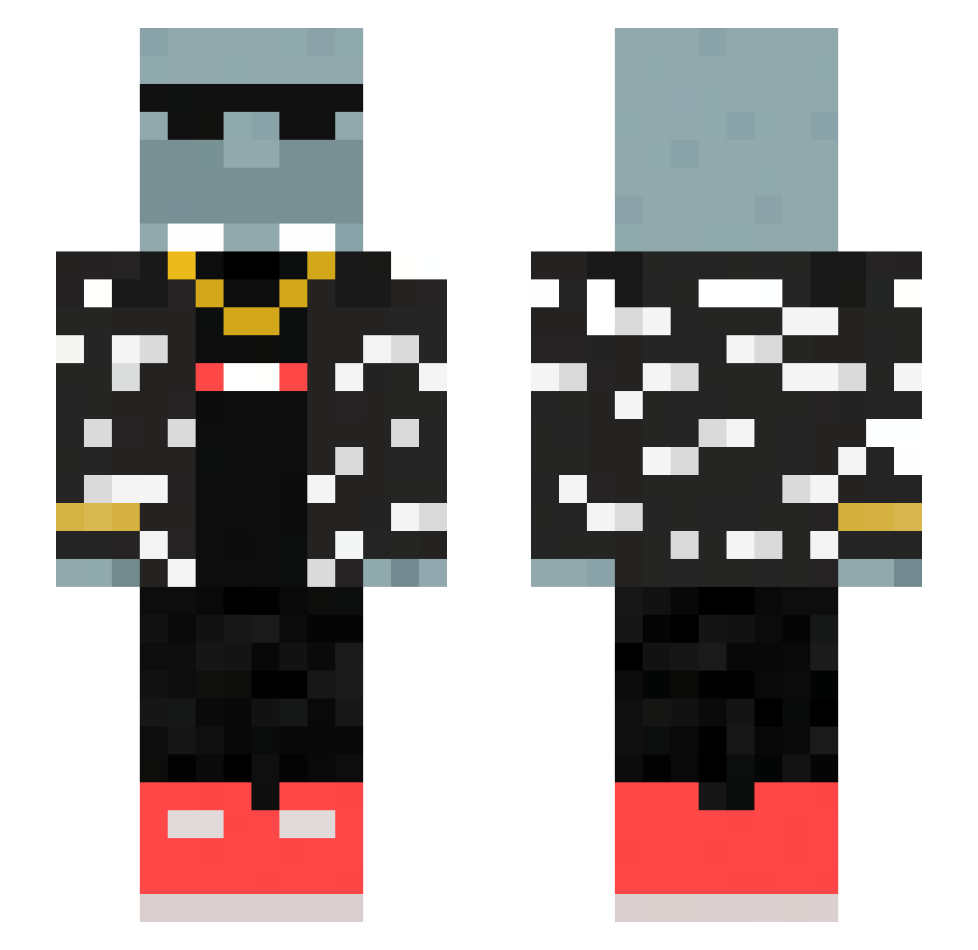 daebakdaebak Minecraft skin, front and back view