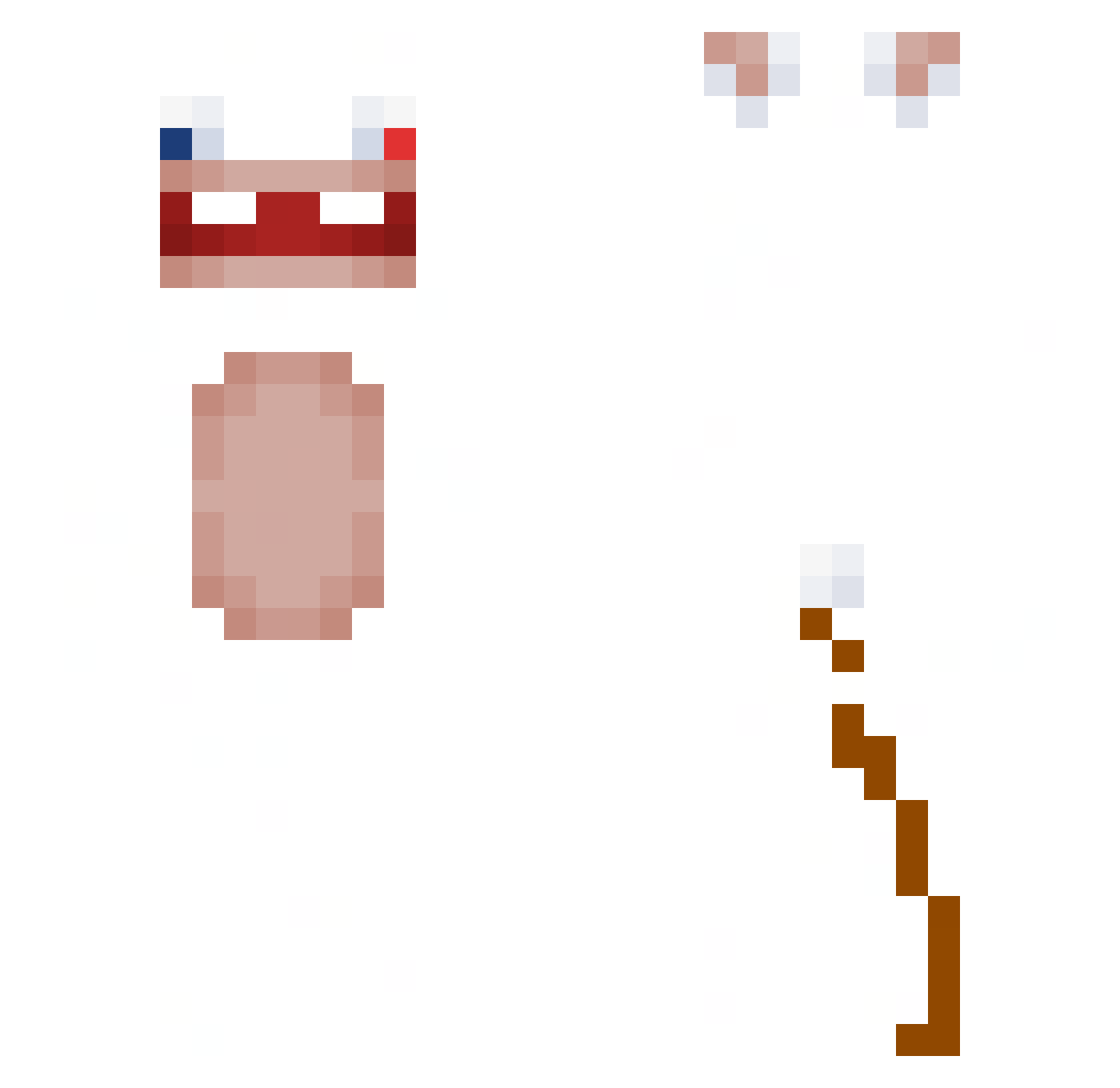 uwio Minecraft skin, front and back view