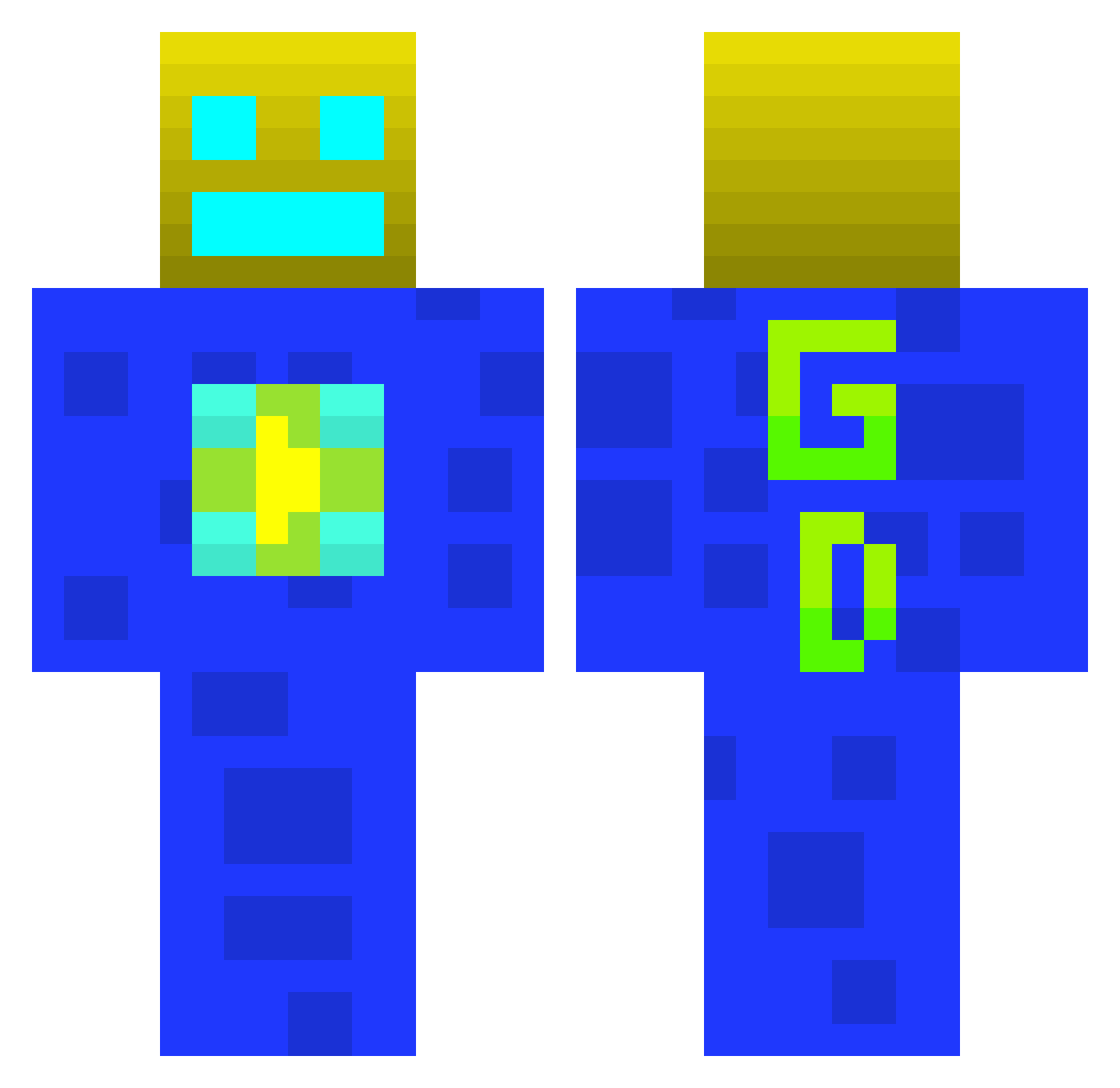 la_trotinette Minecraft skin, front and back view