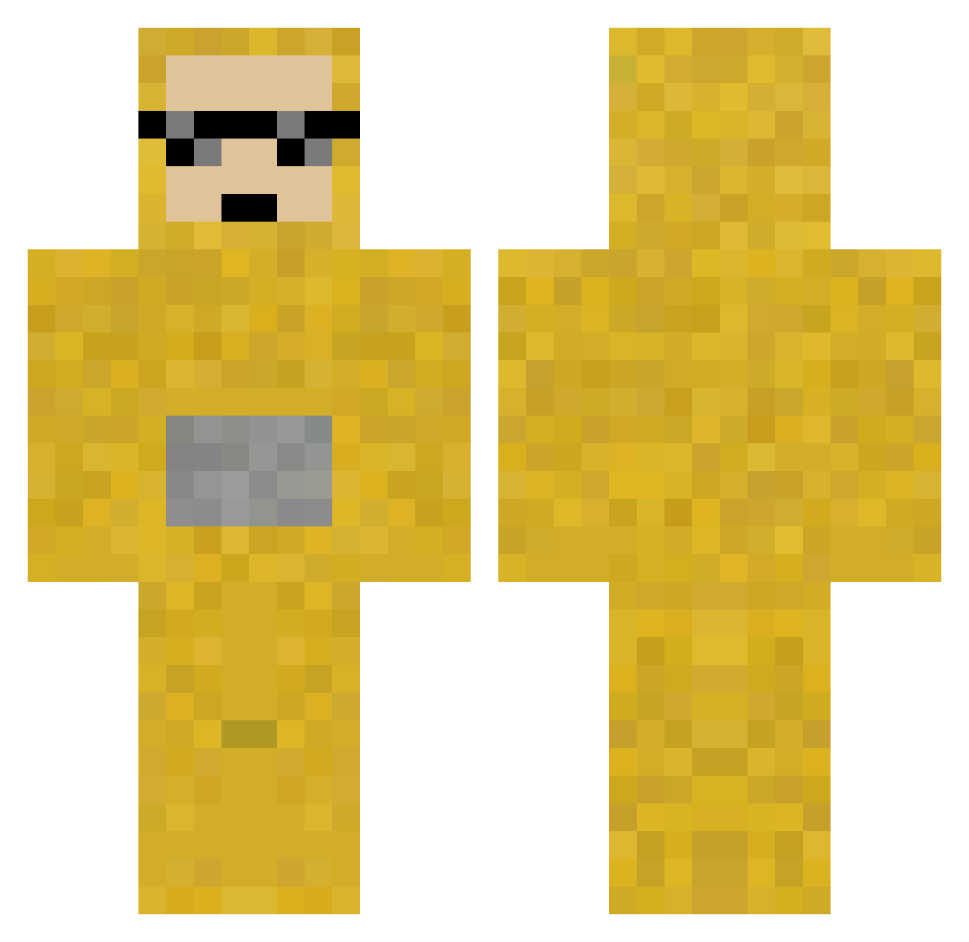LeScaretti Minecraft skin, front and back view