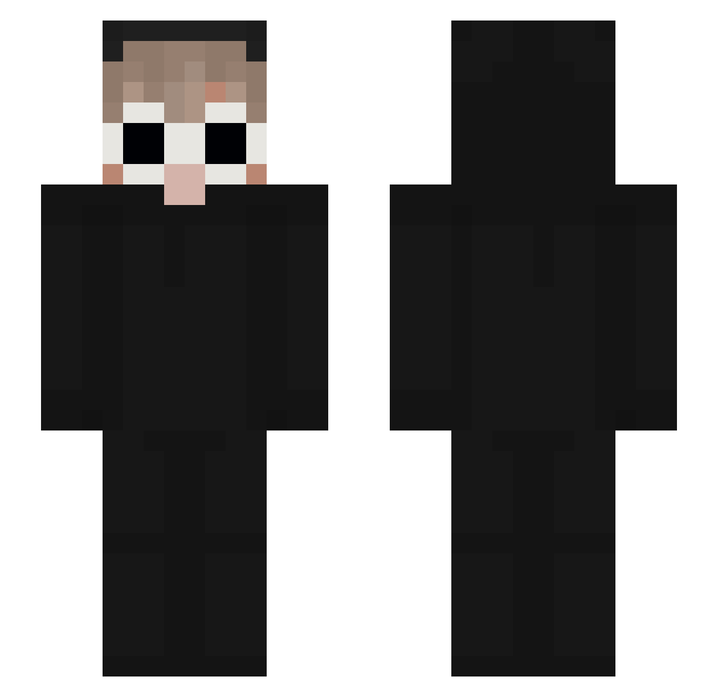 zyfy Minecraft skin, front and back view