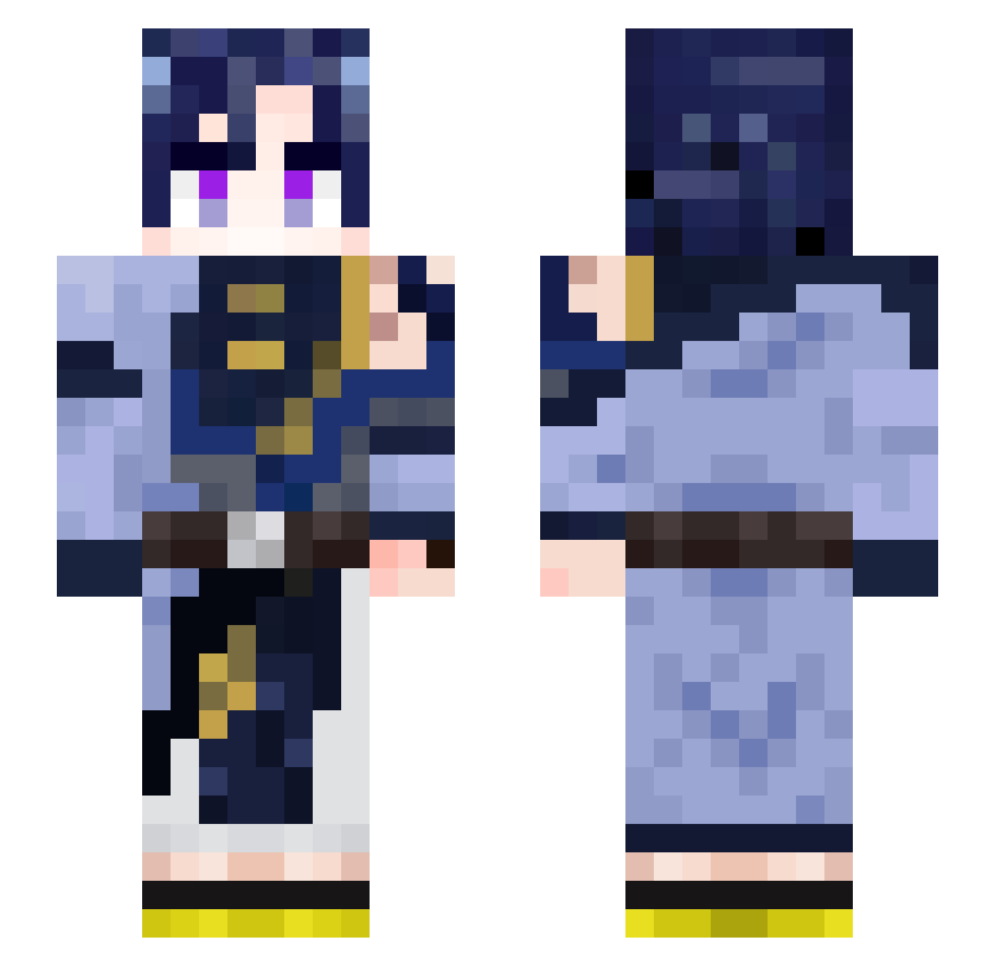 momotaro1108 Minecraft skin, front and back view