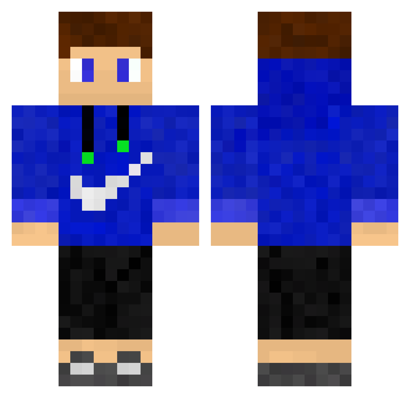olewastaken Minecraft skin, front and back view