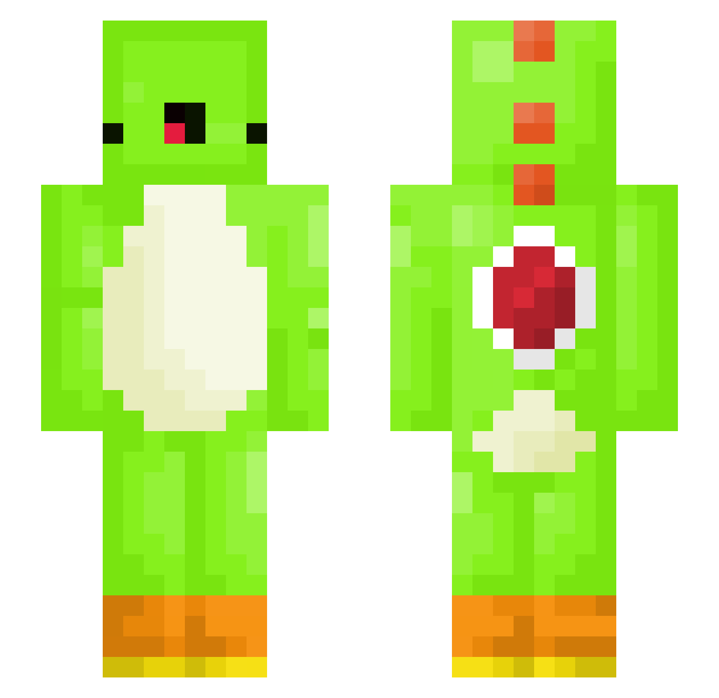 L_oser Minecraft skin, front and back view