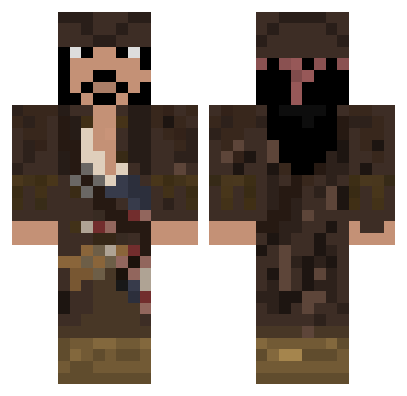 Novacane910 Minecraft skin, front and back view