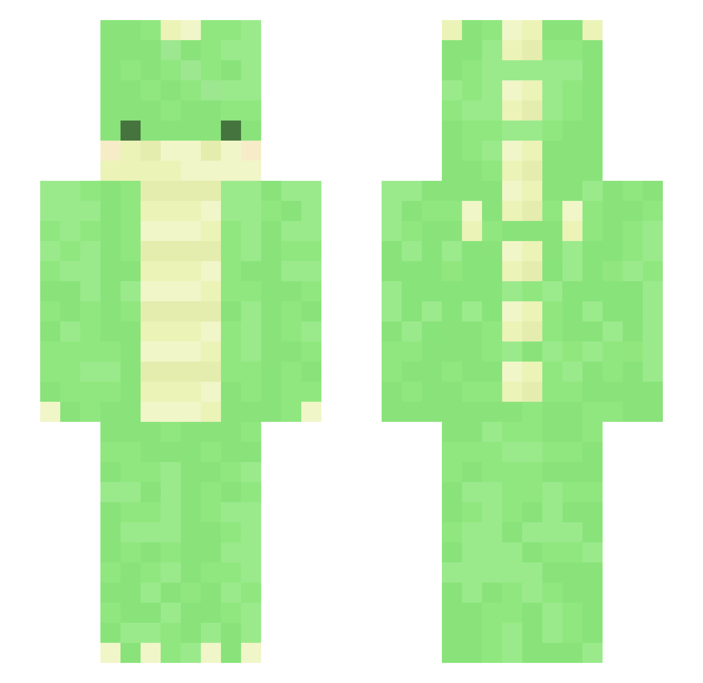 Akingram Minecraft skin, front and back view