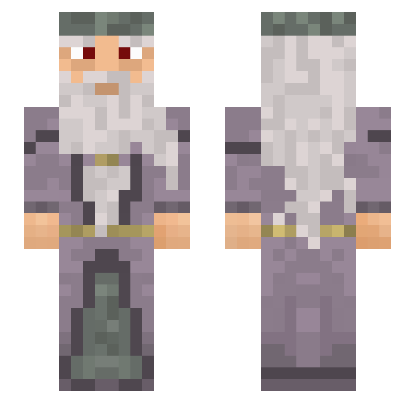 Kunnic Minecraft skin, front and back view