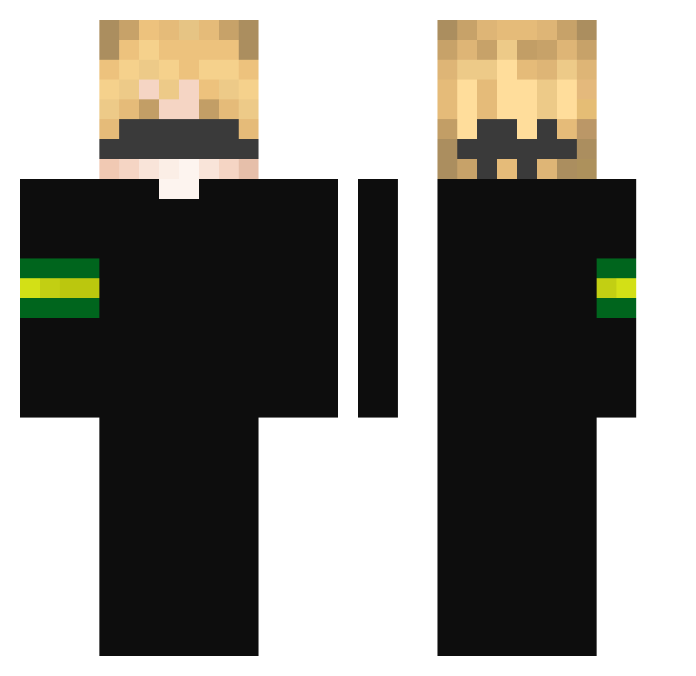 Fxke_Roberts Minecraft skin, front and back view
