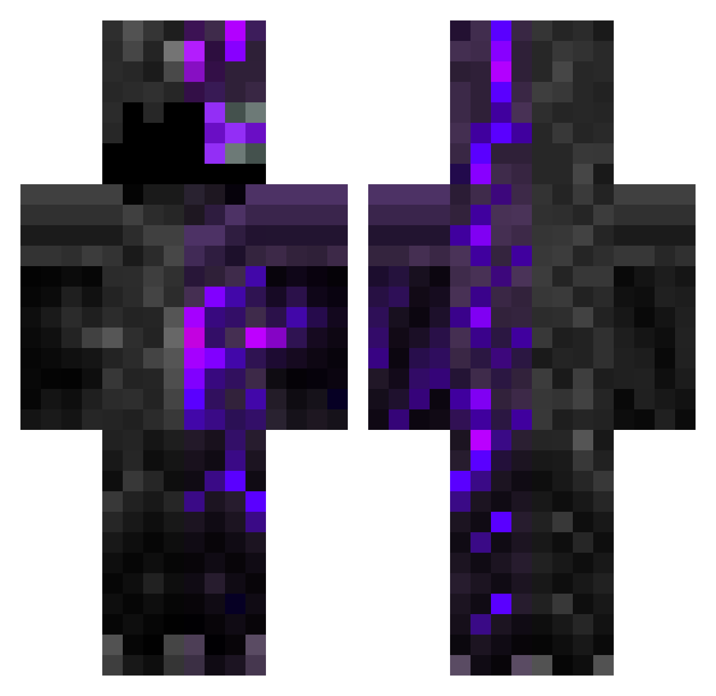 Darkest9469 Minecraft skin, front and back view