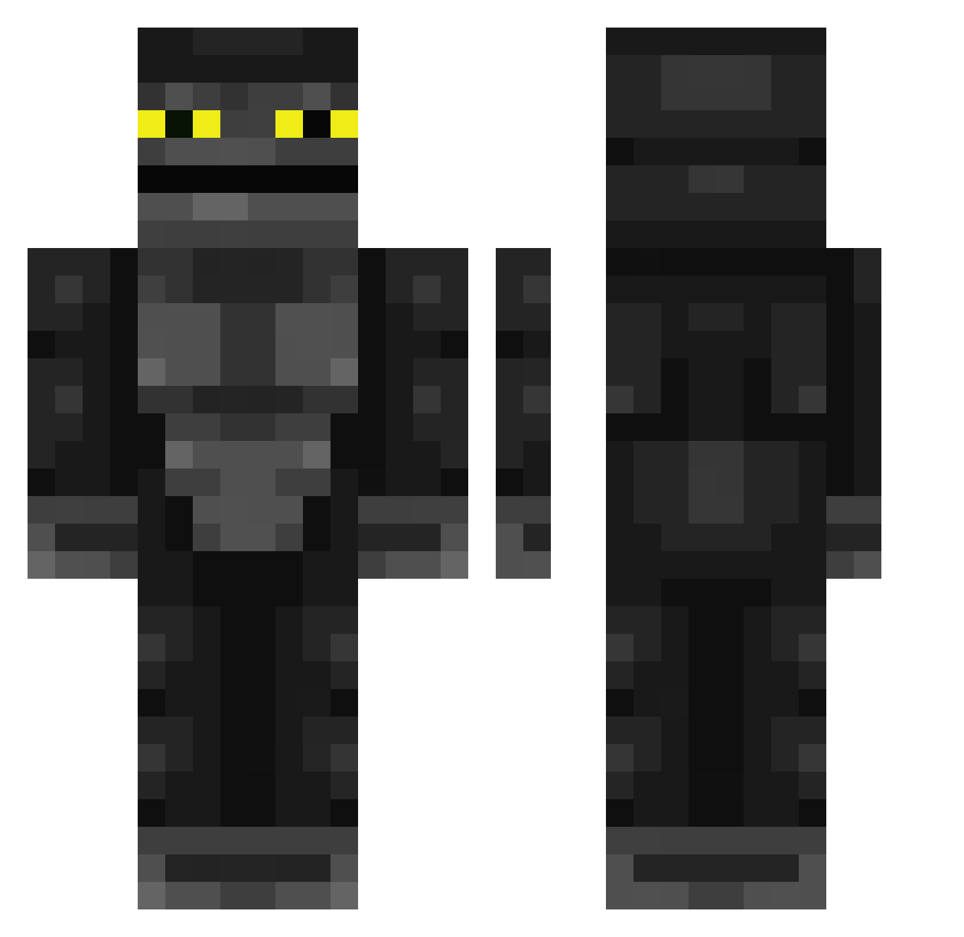 UtahMammoth Minecraft skin, front and back view