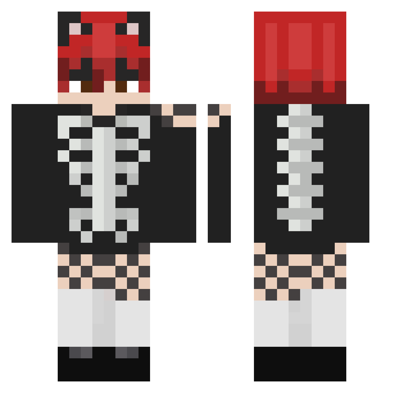 A14A13 Minecraft skin, front and back view