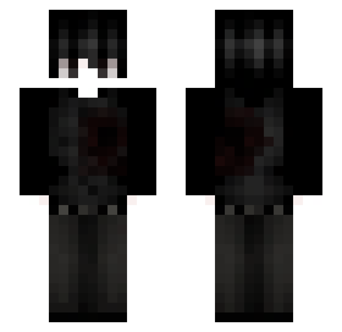 hurvein Minecraft skin, front and back view
