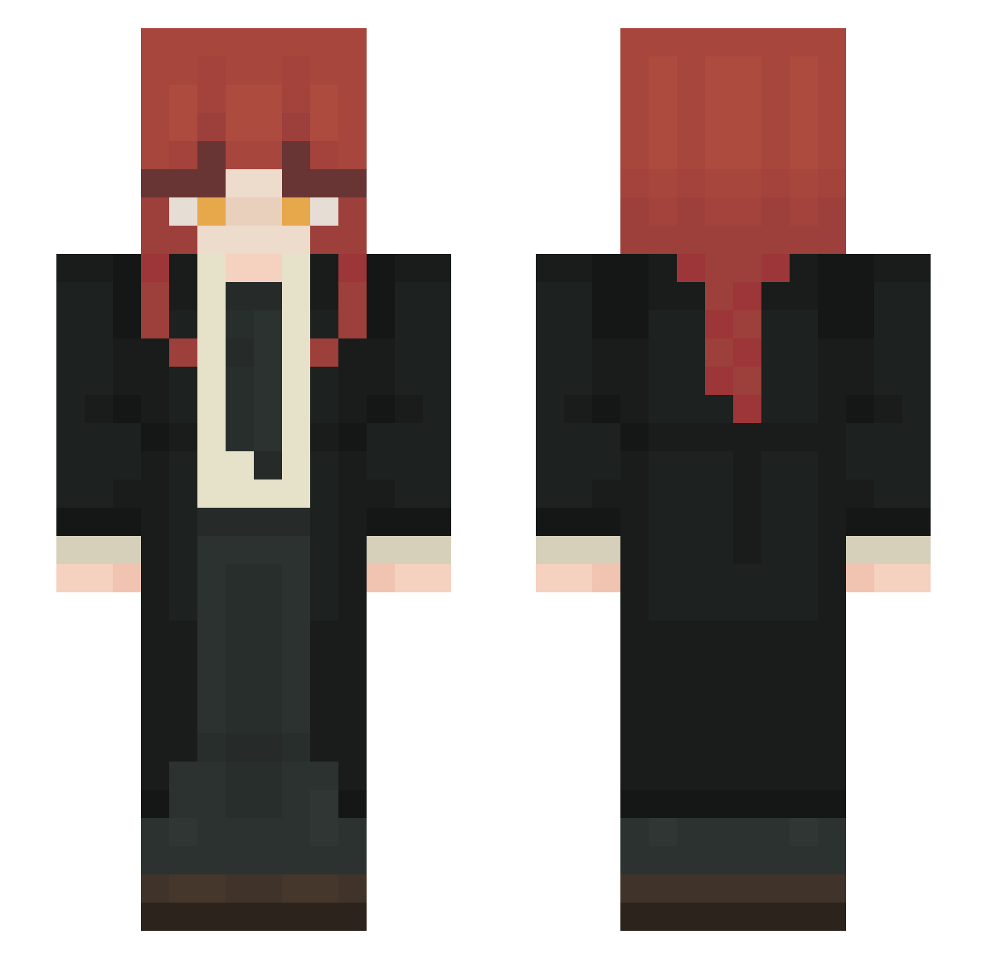 WLsdl92 Minecraft skin, front and back view
