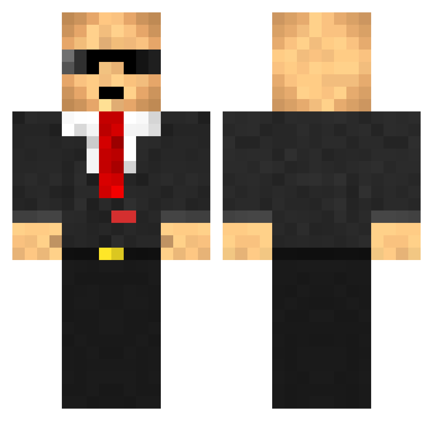 Stoter Minecraft skin, front and back view