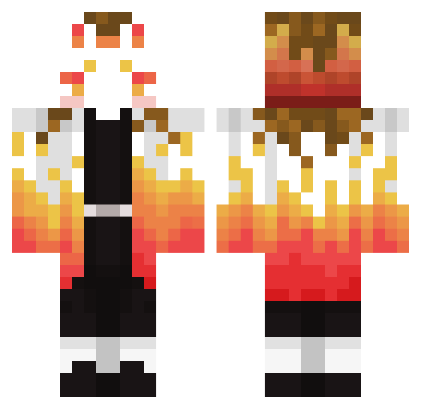 Ilieti Minecraft skin, front and back view