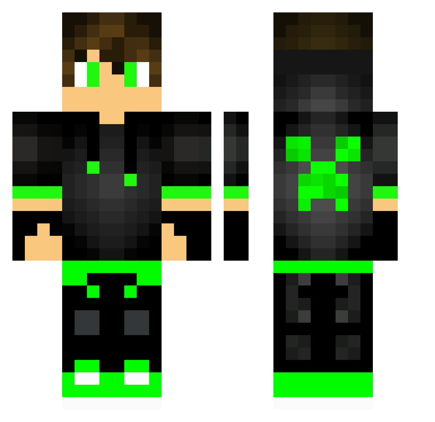 SillyBilly11 Minecraft skin, front and back view