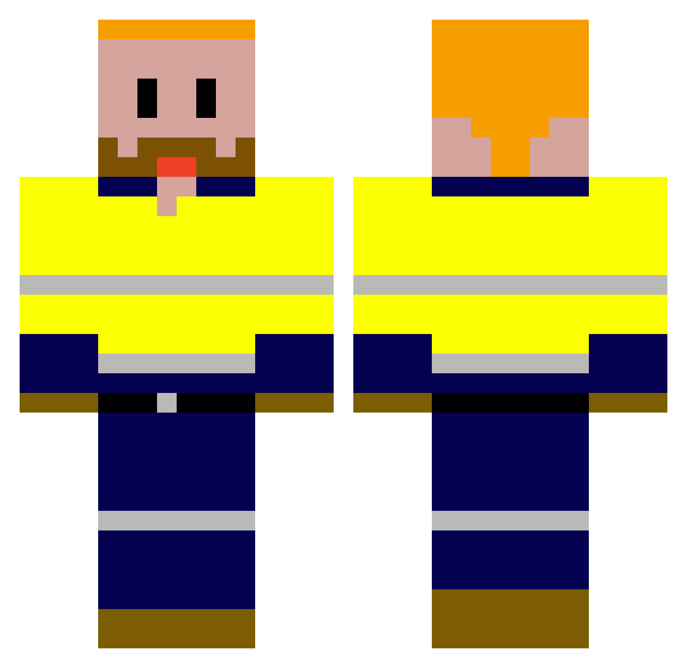 blacking512 Minecraft skin, front and back view