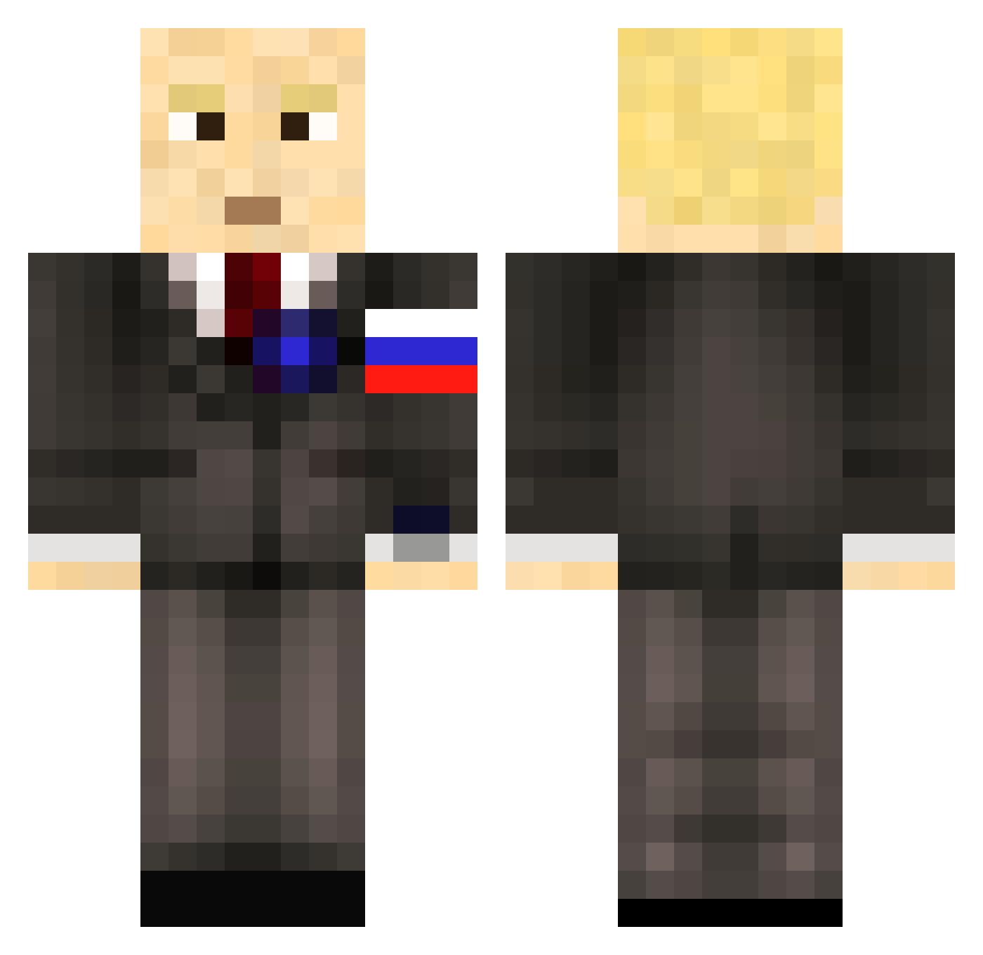 Jana_Las Minecraft skin, front and back view