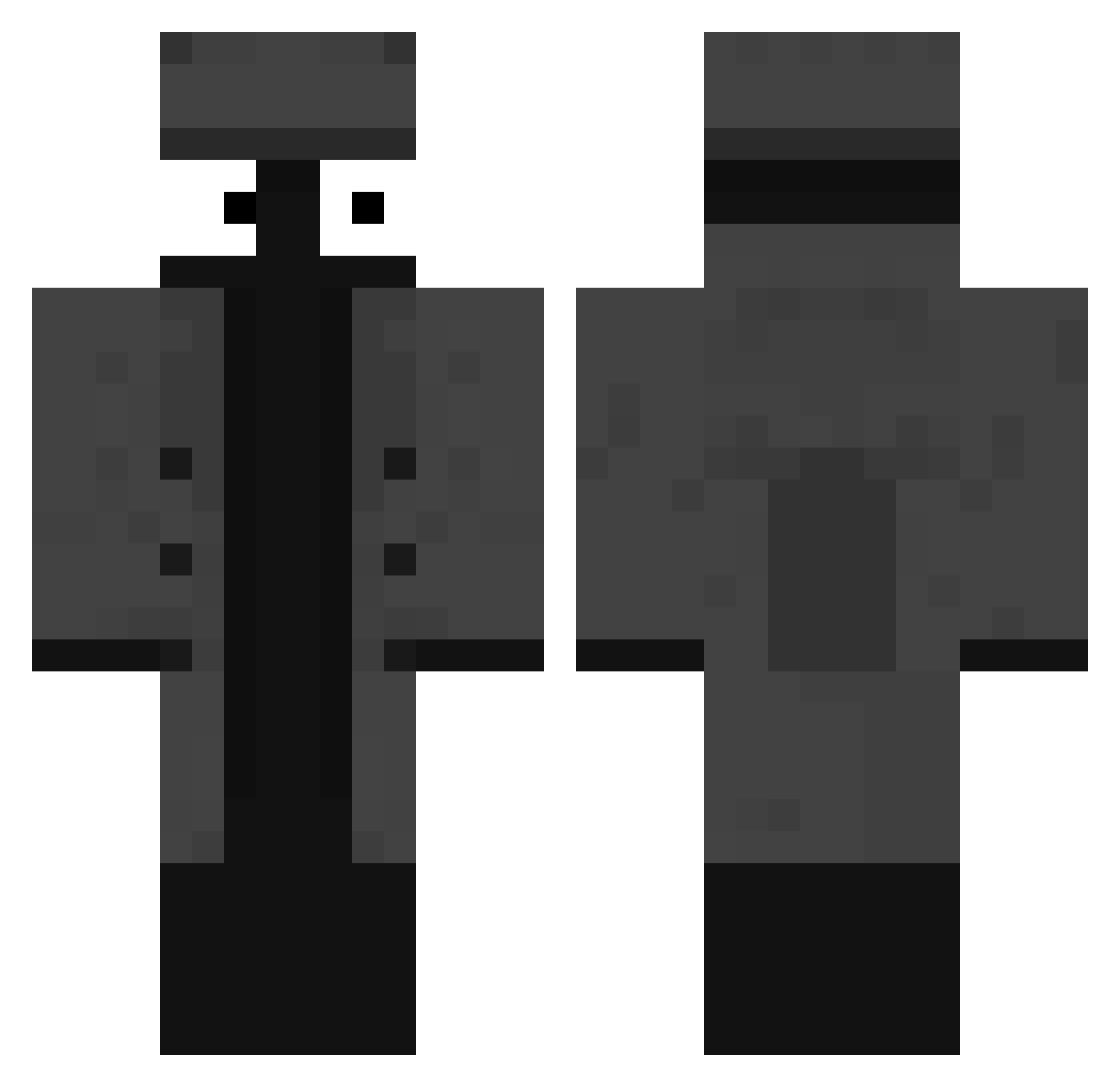 Jack_Kajo Minecraft skin, front and back view