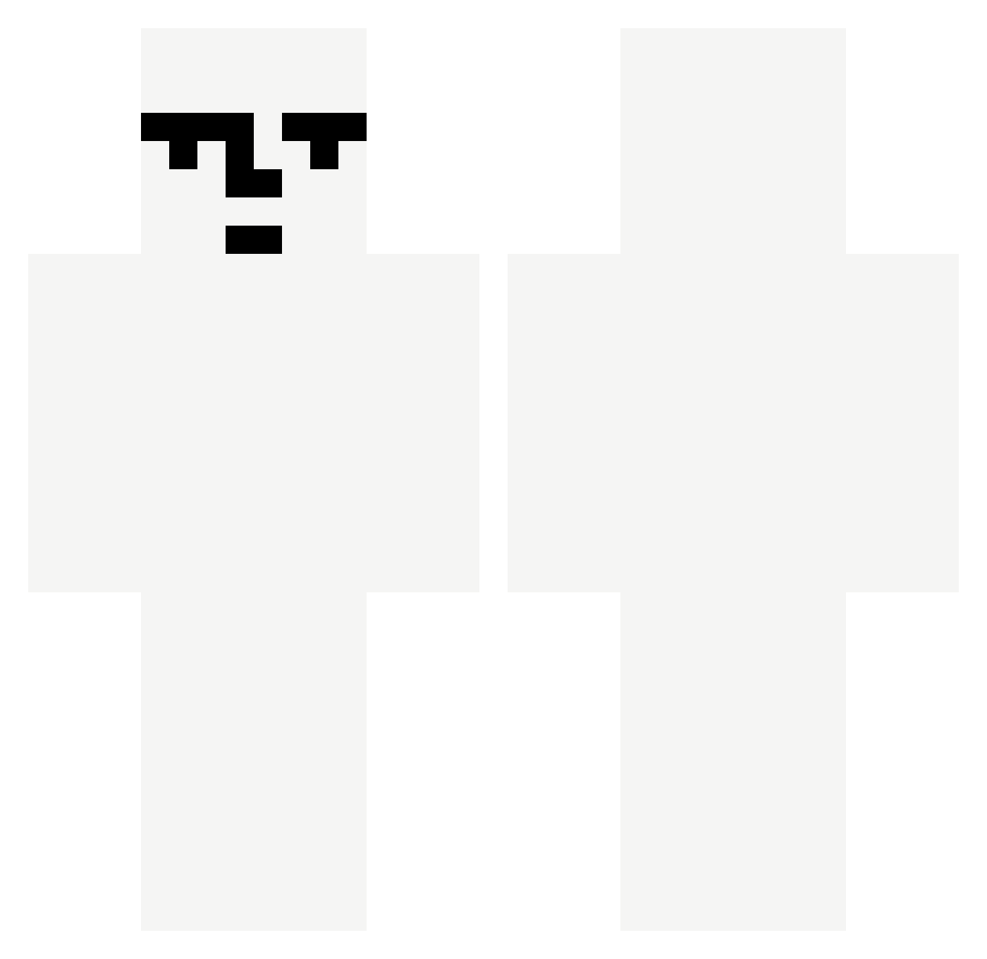beanboi15 Minecraft skin, front and back view