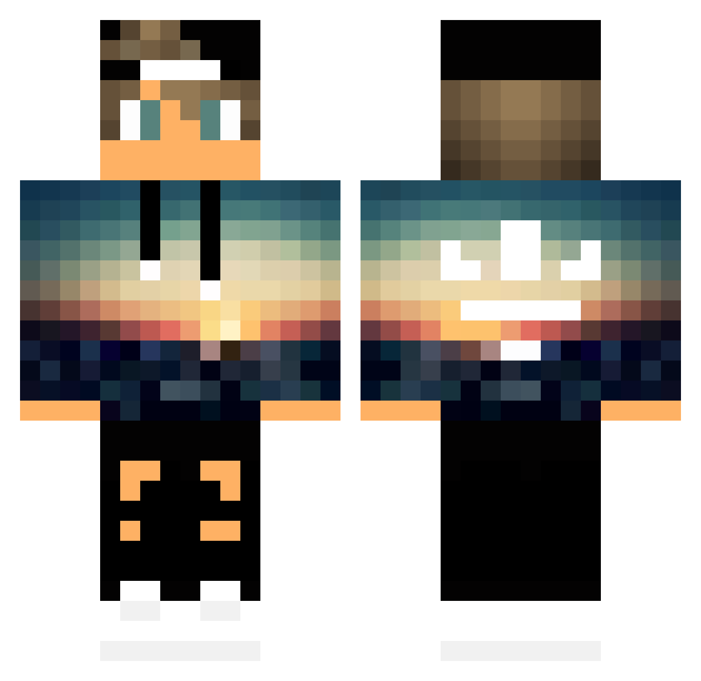 TheWolfAttack Minecraft skin, front and back view