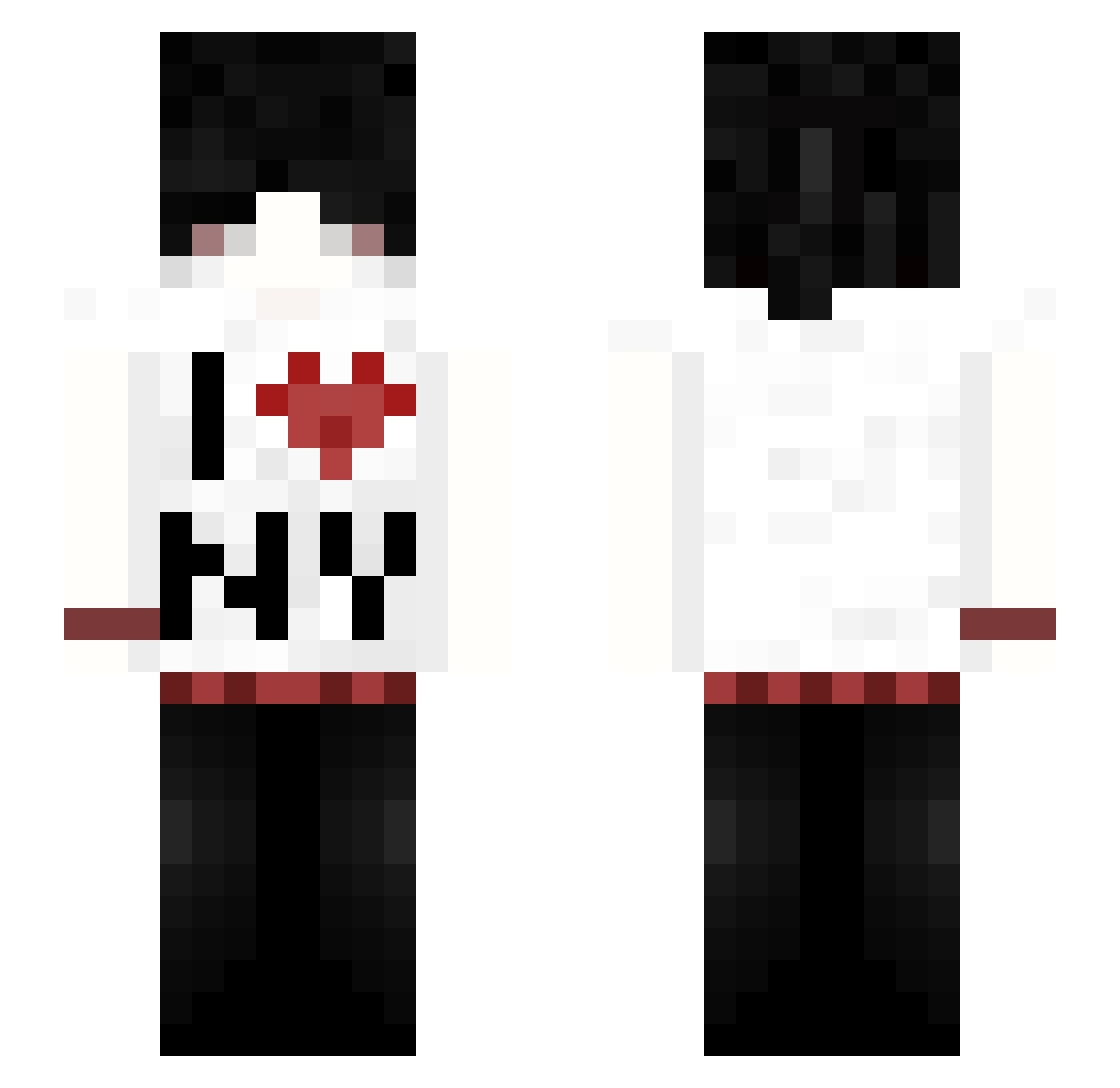 ttiven Minecraft skin, front and back view