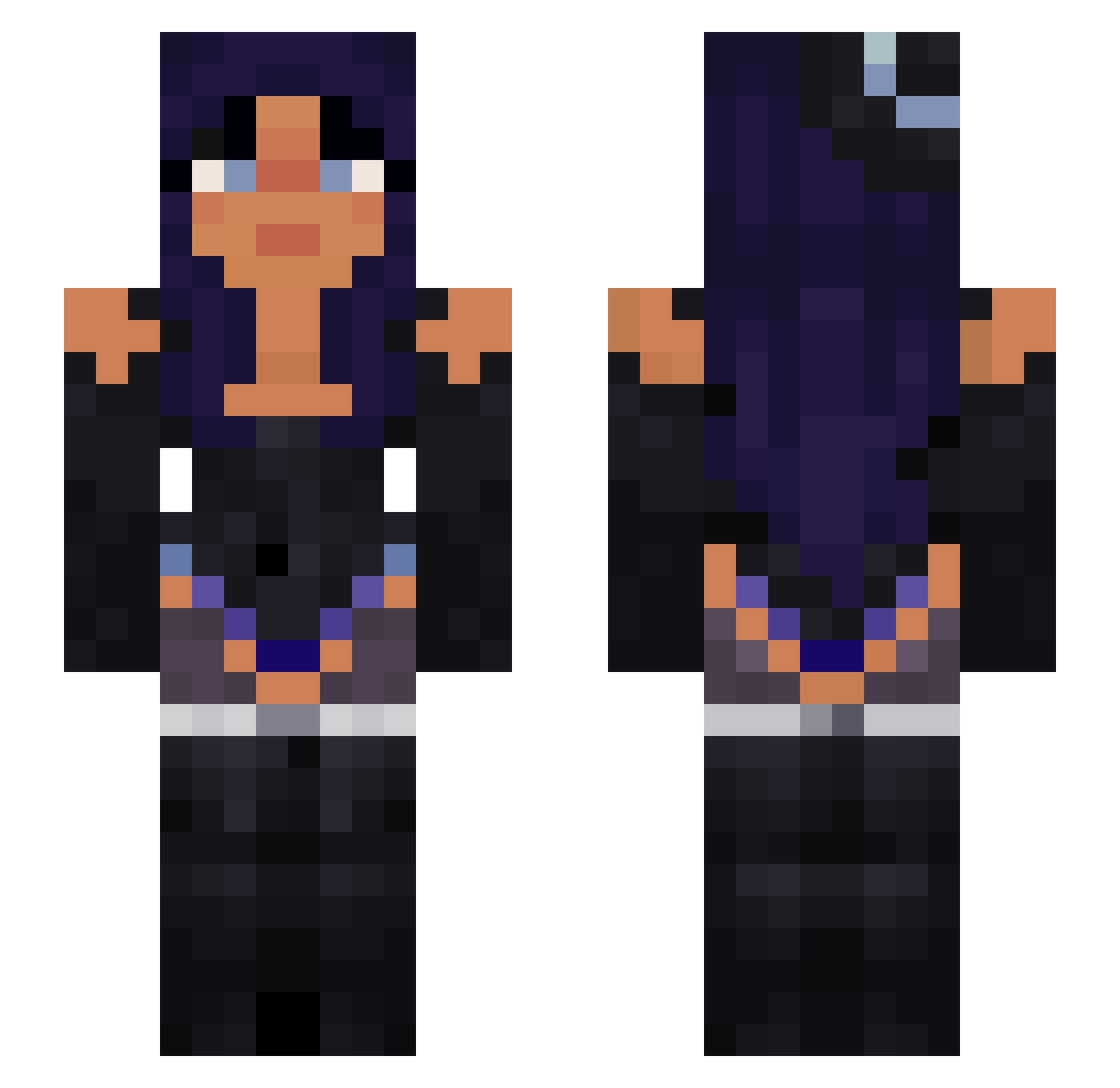 Venusss_ Minecraft skin, front and back view