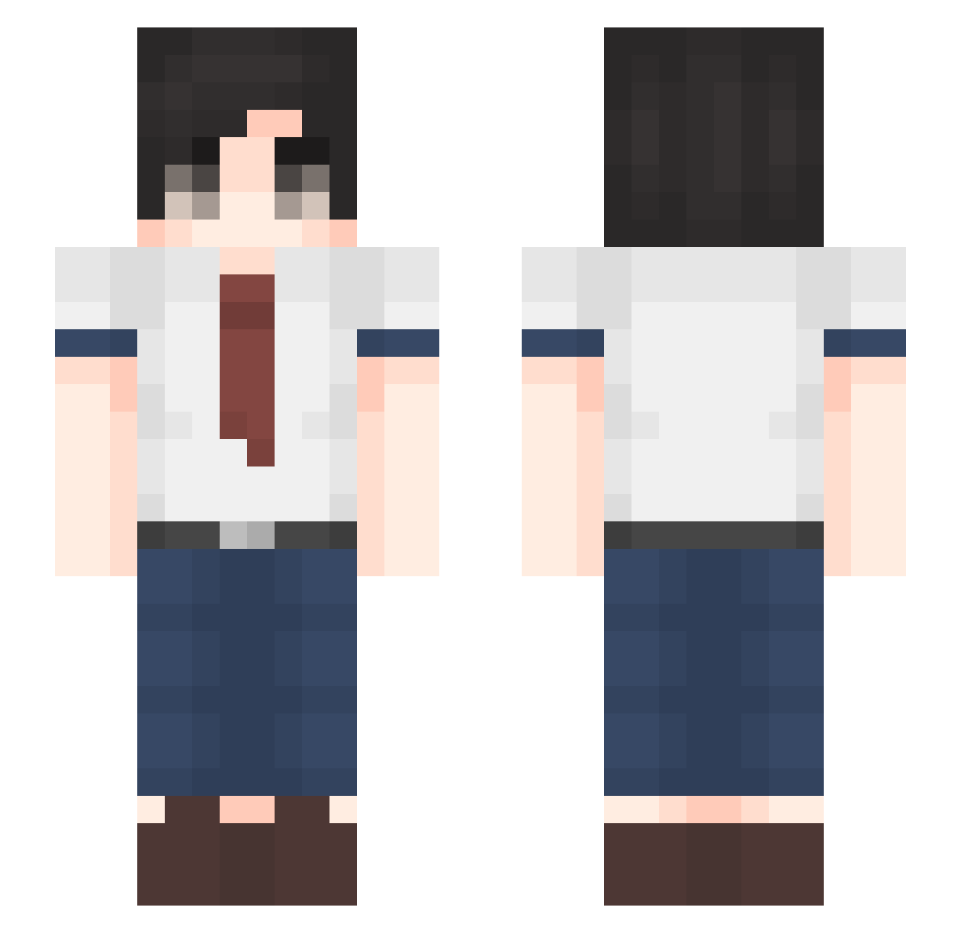 zurinn Minecraft skin, front and back view