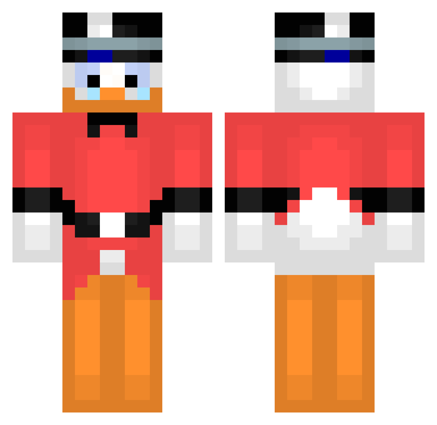SmygeAdam Minecraft skin, front and back view