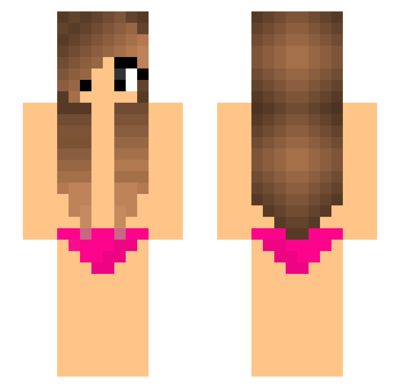 DonaldClinton Minecraft skin, front and back view