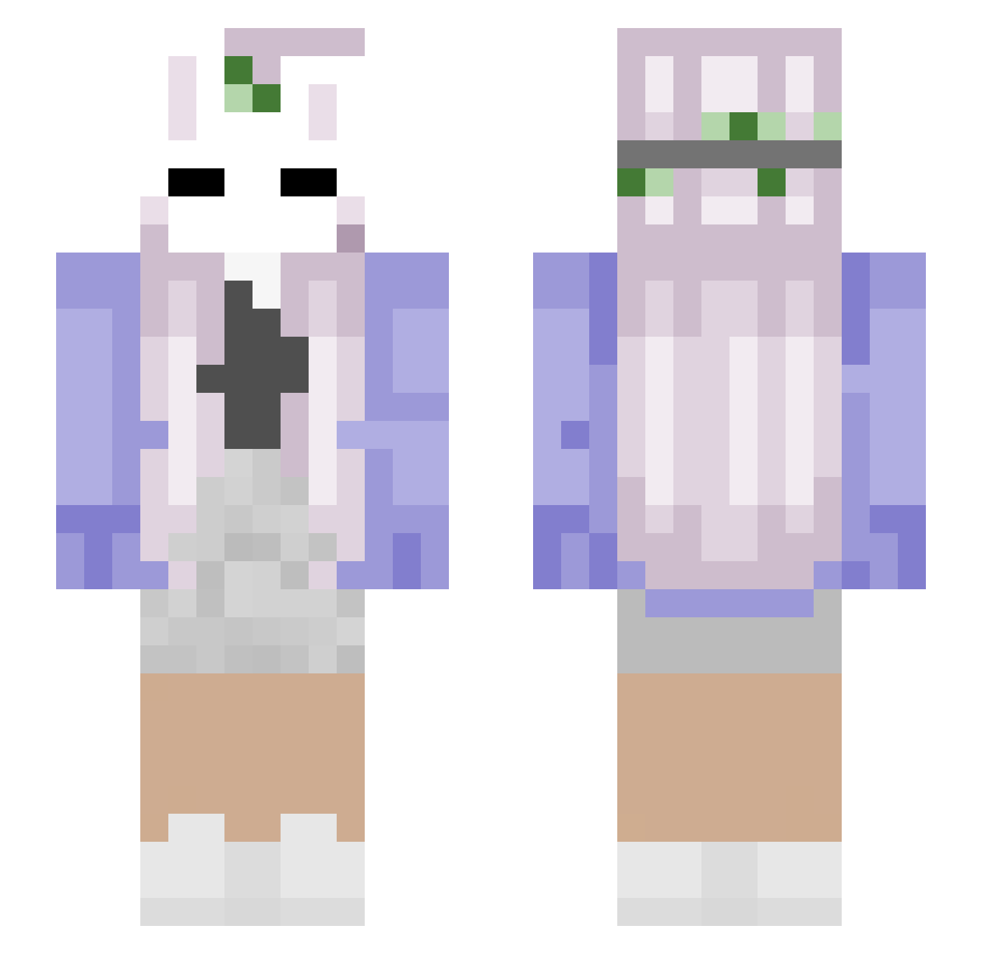 Mallemanden69 Minecraft skin, front and back view