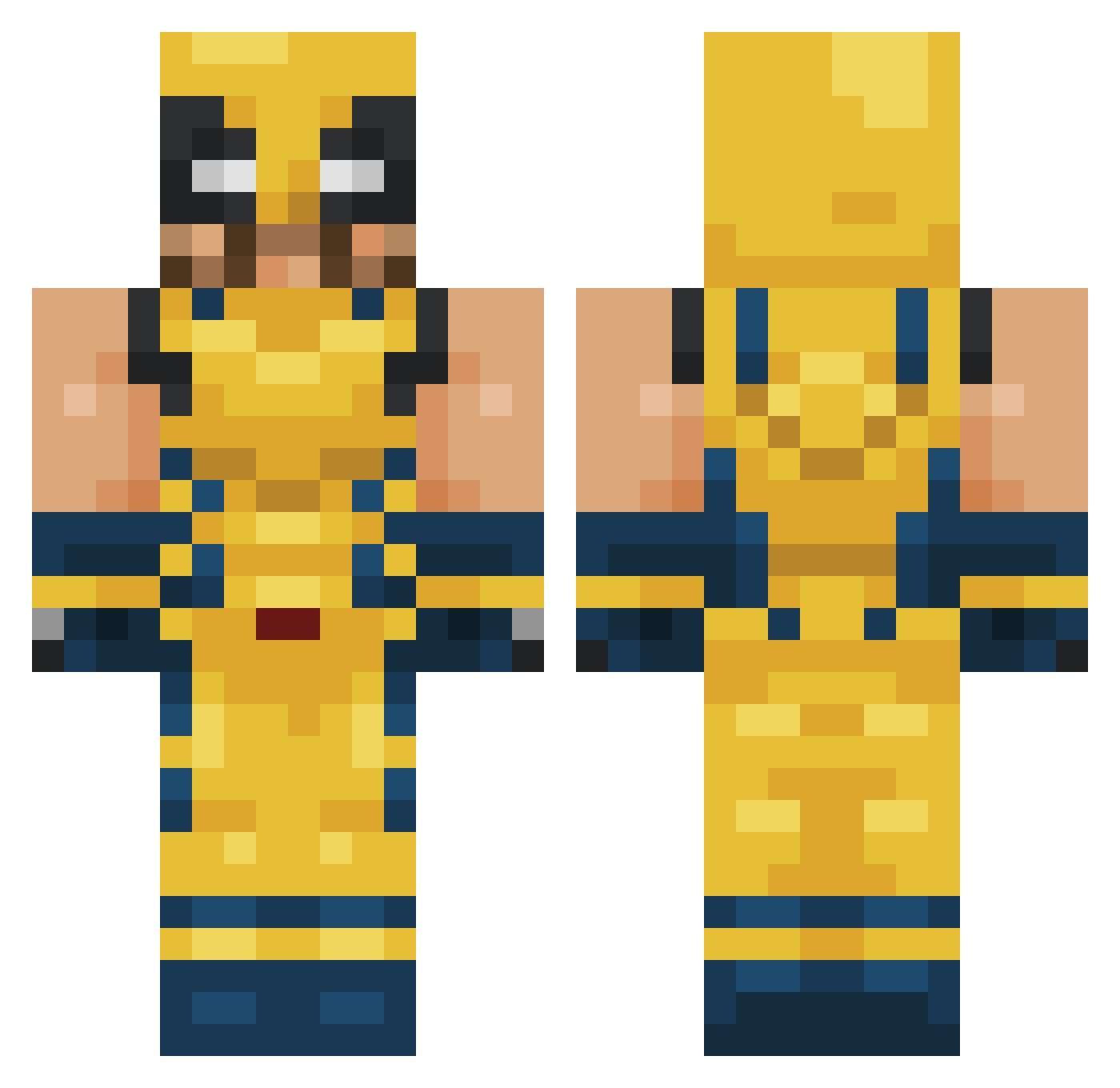gentigaa Minecraft skin, front and back view