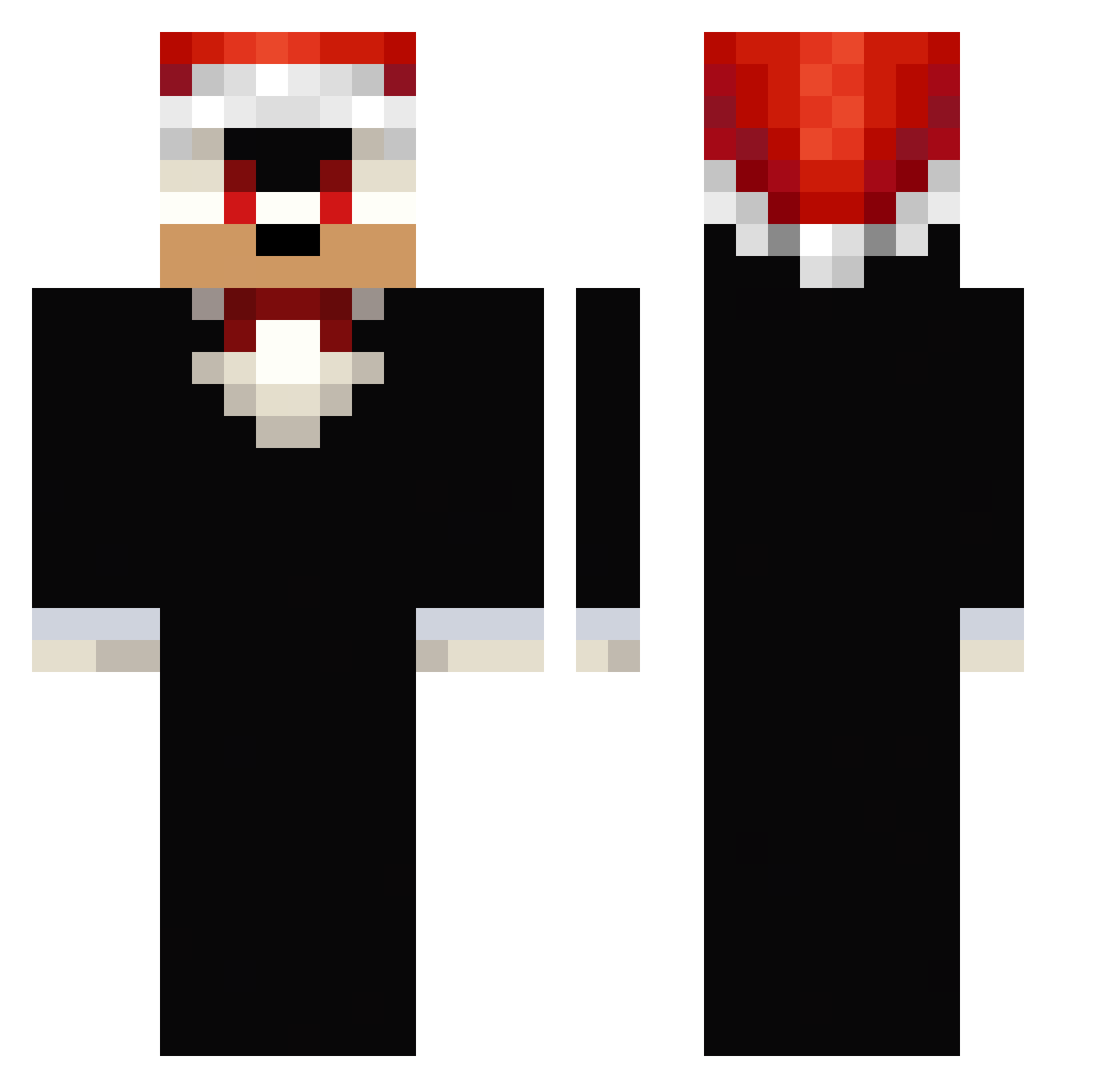 NonameKurayami Minecraft skin, front and back view