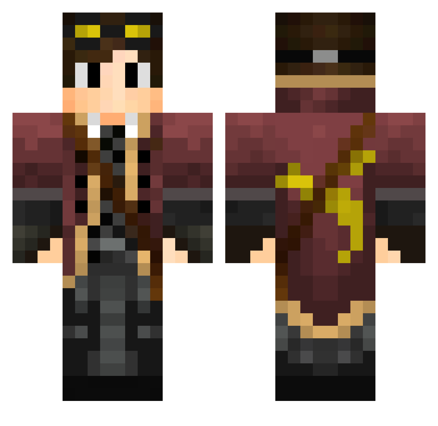 Tuan_Kiet Minecraft skin, front and back view