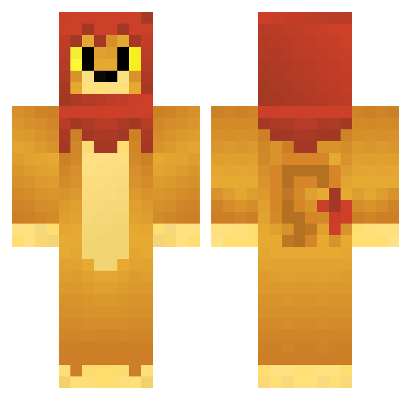 Shoshone Minecraft skin, front and back view