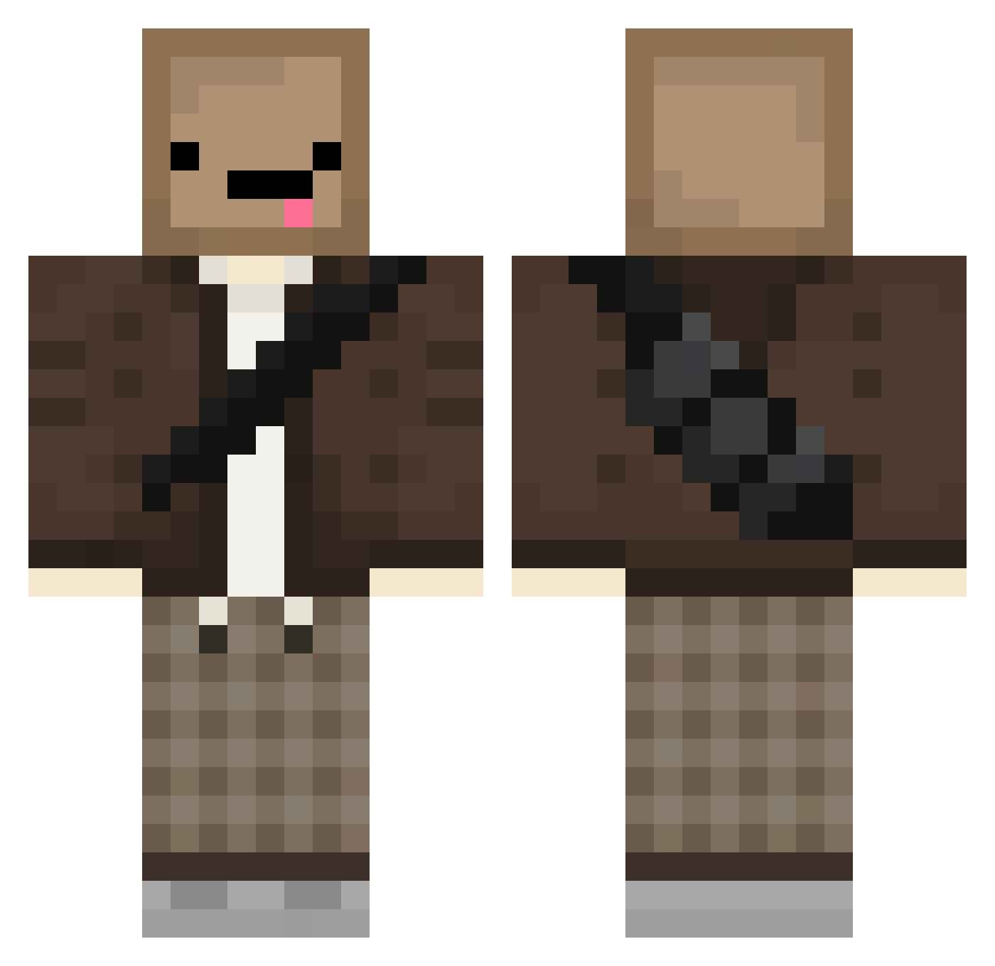 DamkaruJogatinas Minecraft skin, front and back view