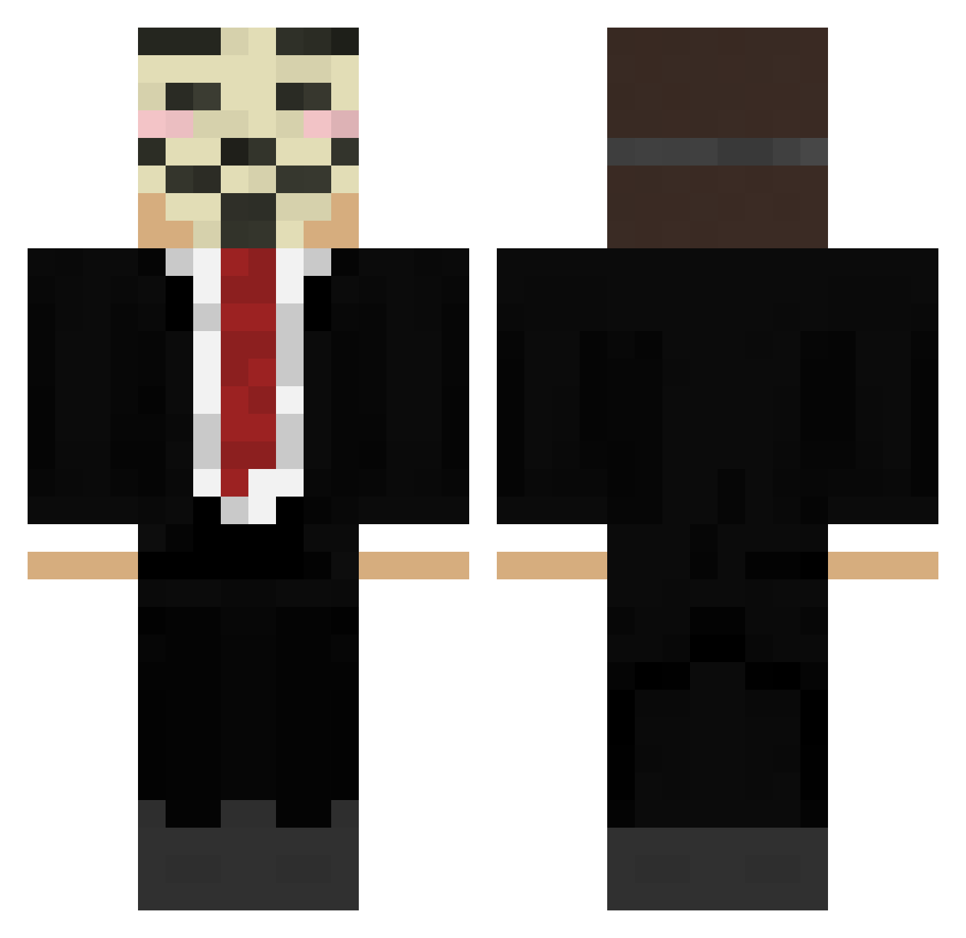 TheLurche Minecraft skin, front and back view