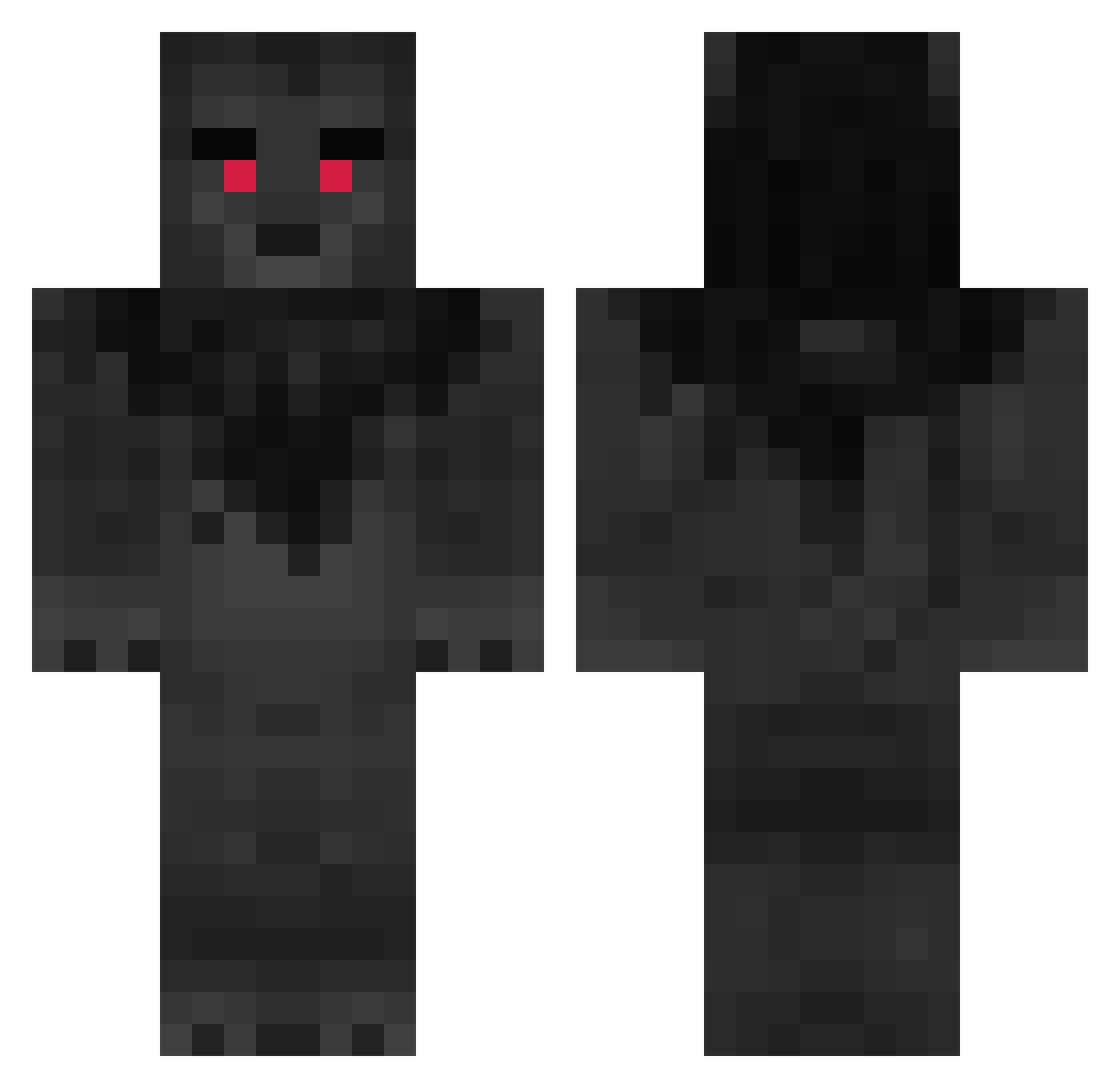 Slay Minecraft skin, front and back view