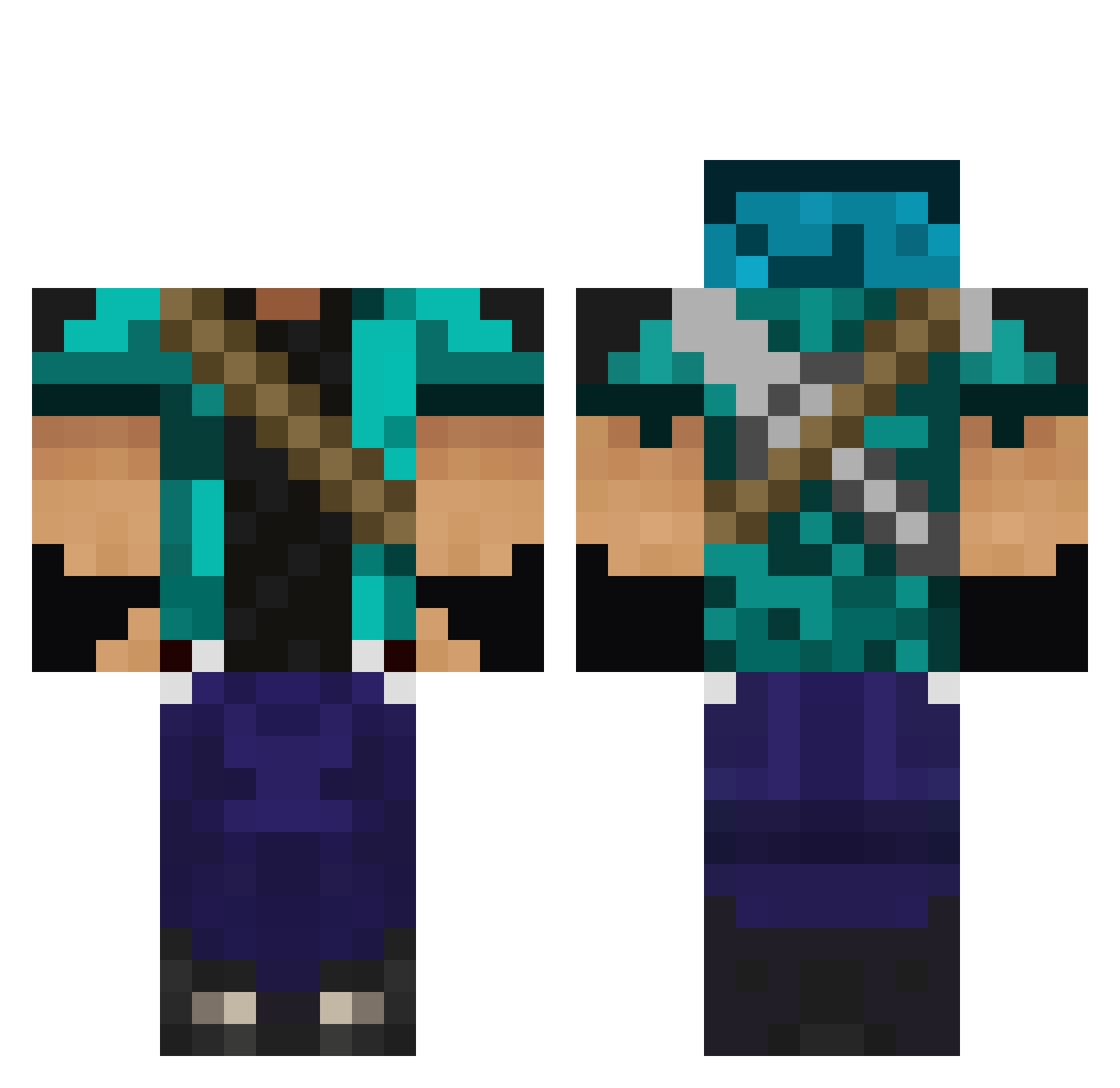 CrYpTo_ViRuS Minecraft skin, front and back view