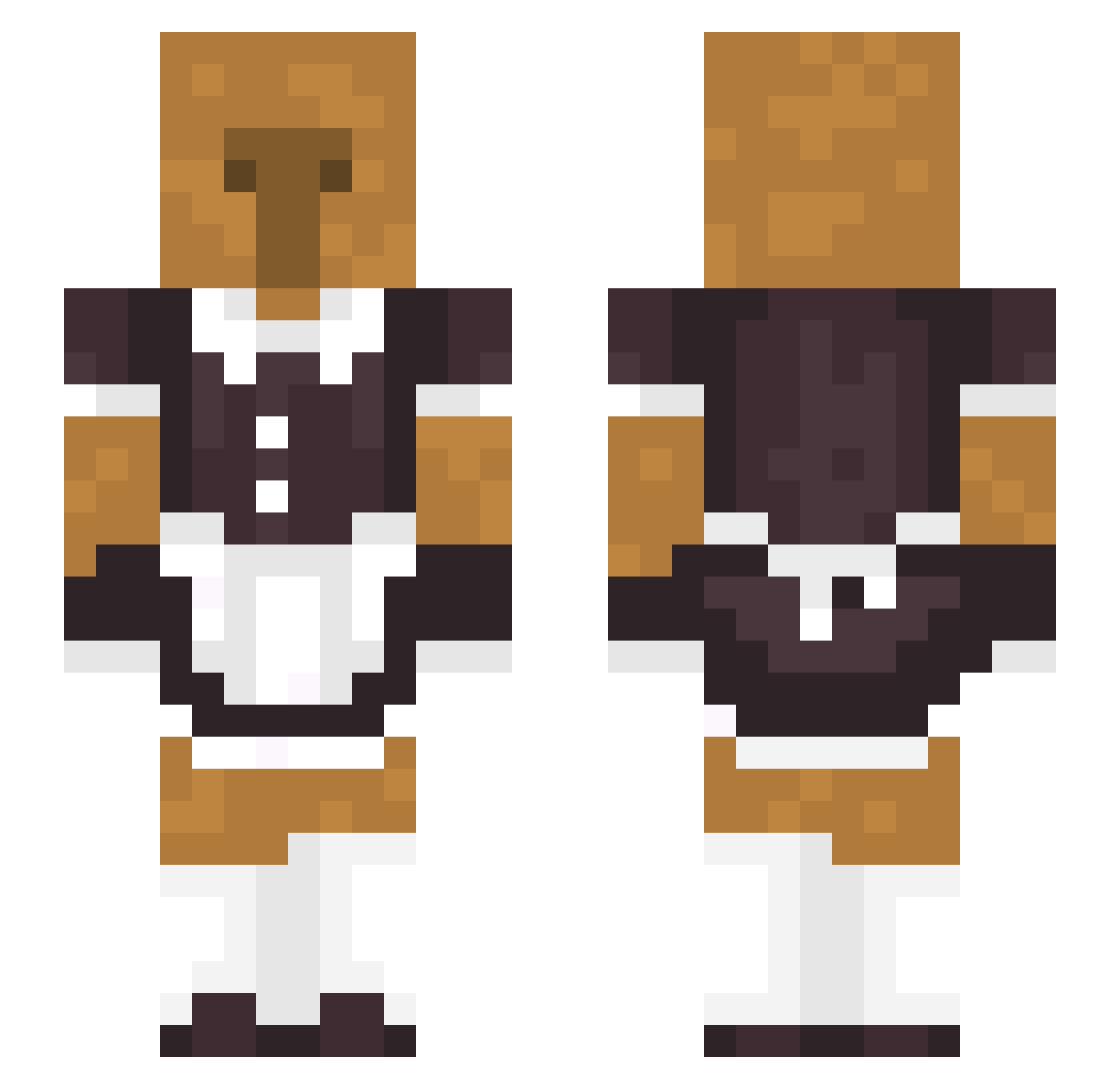 Simyon Minecraft skin, front and back view