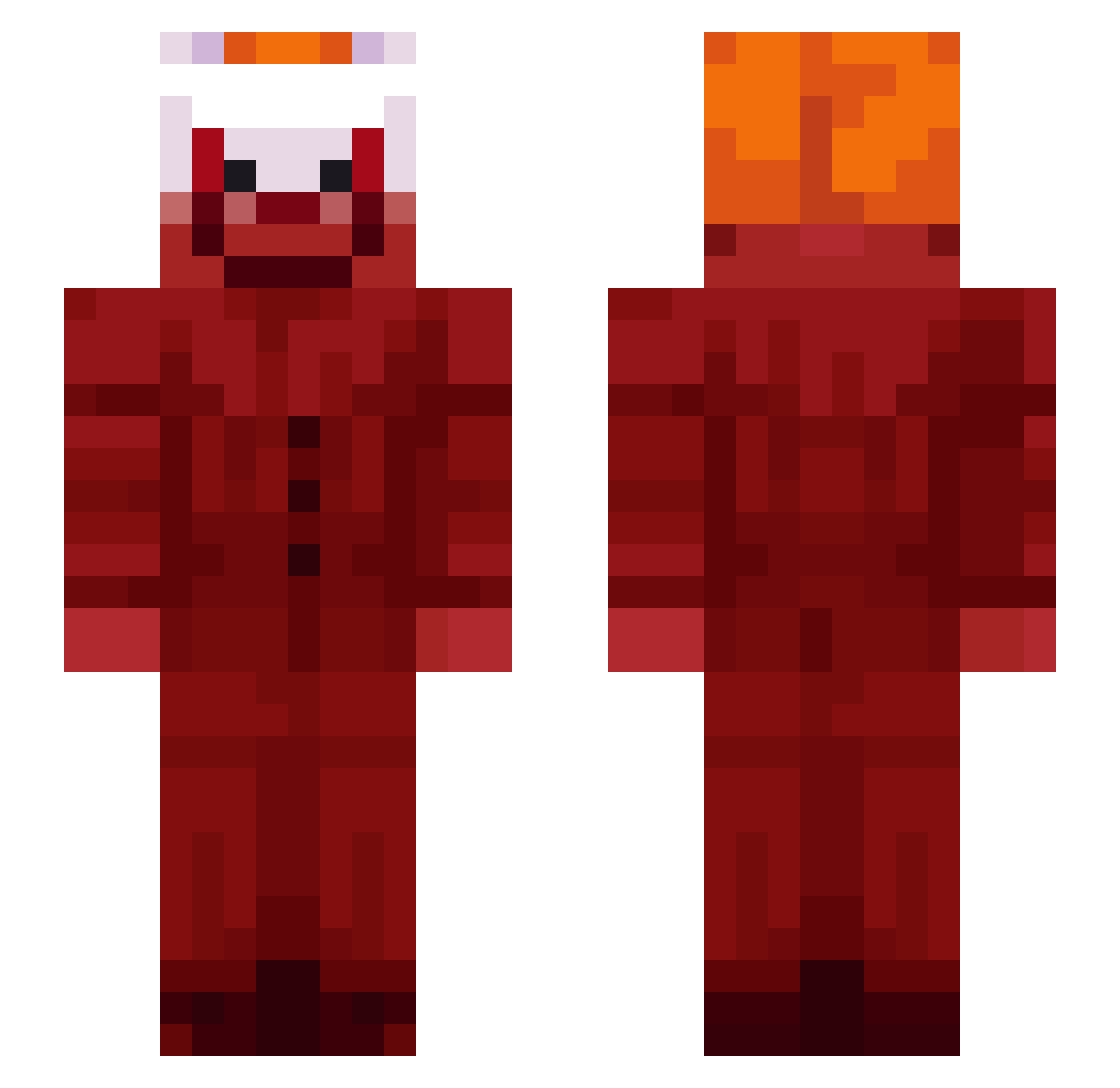 Neto_the_rabbit Minecraft skin, front and back view