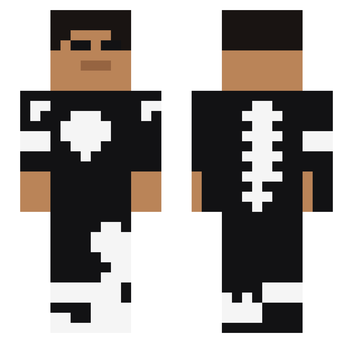 Matheus65900 Minecraft skin, front and back view