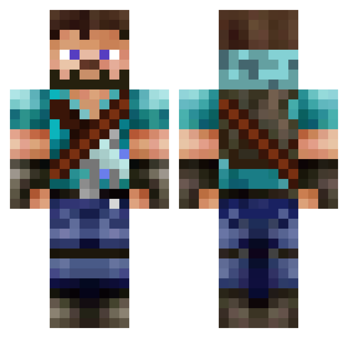 TheWindeRR Minecraft skin, front and back view