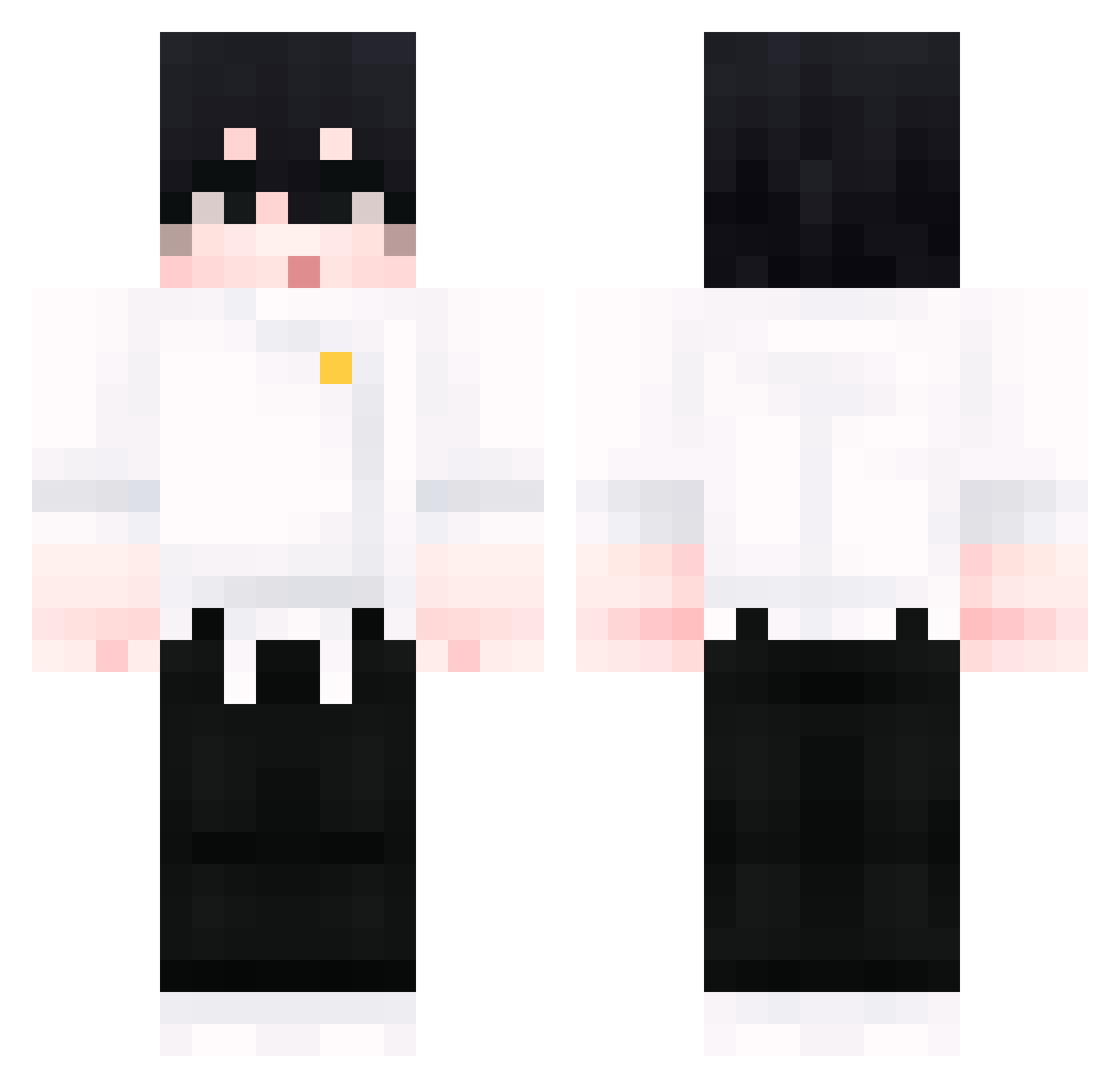 raekxyh Minecraft skin, front and back view