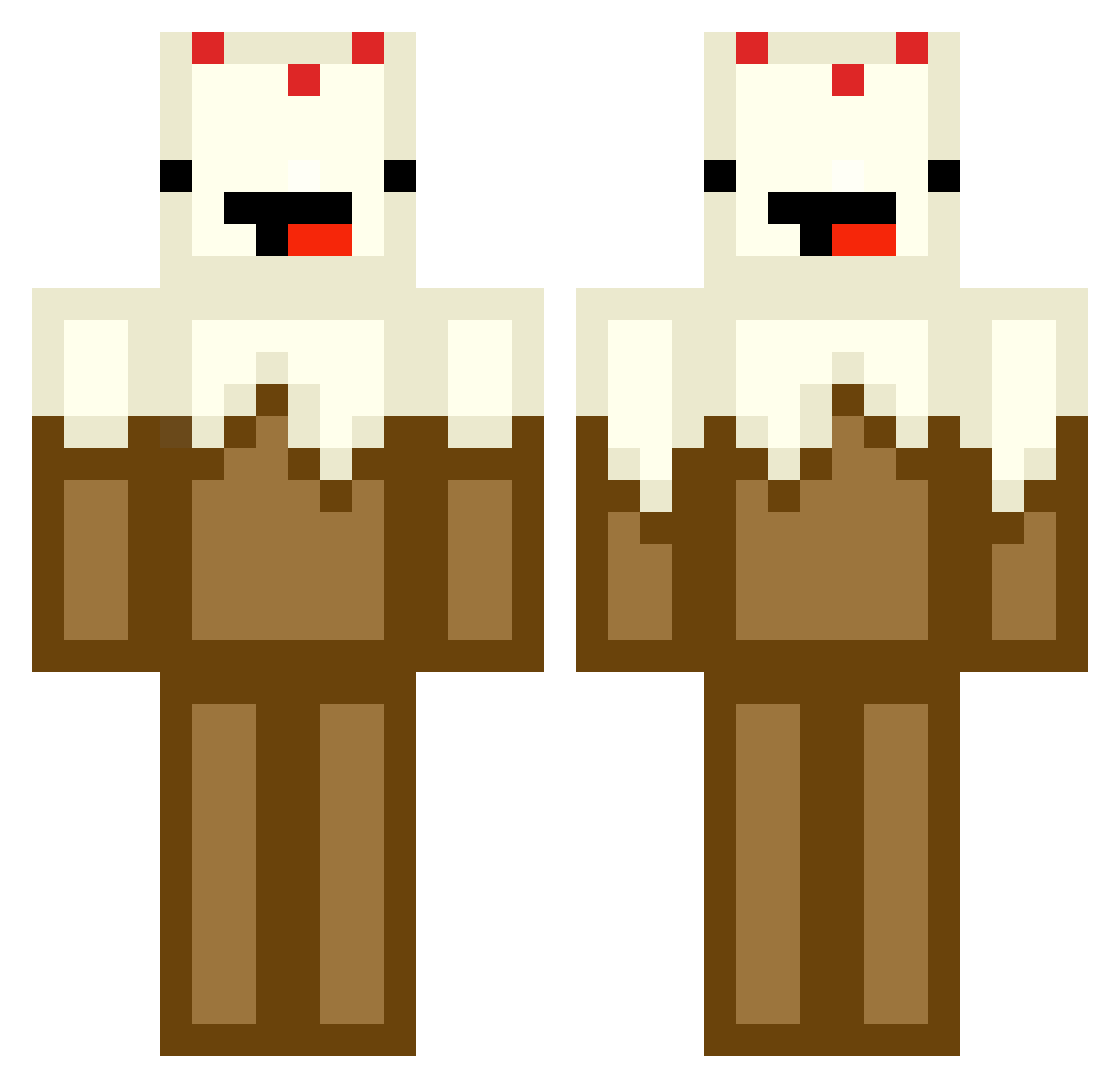 METRIDIUM Minecraft skin, front and back view