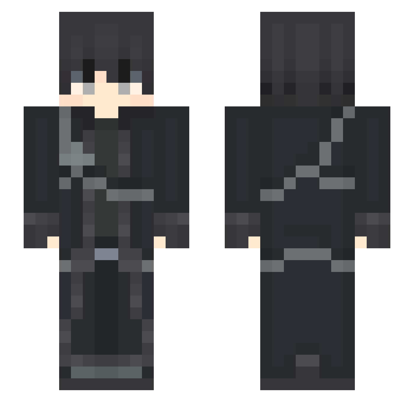 Kiseki_Koi Minecraft skin, front and back view