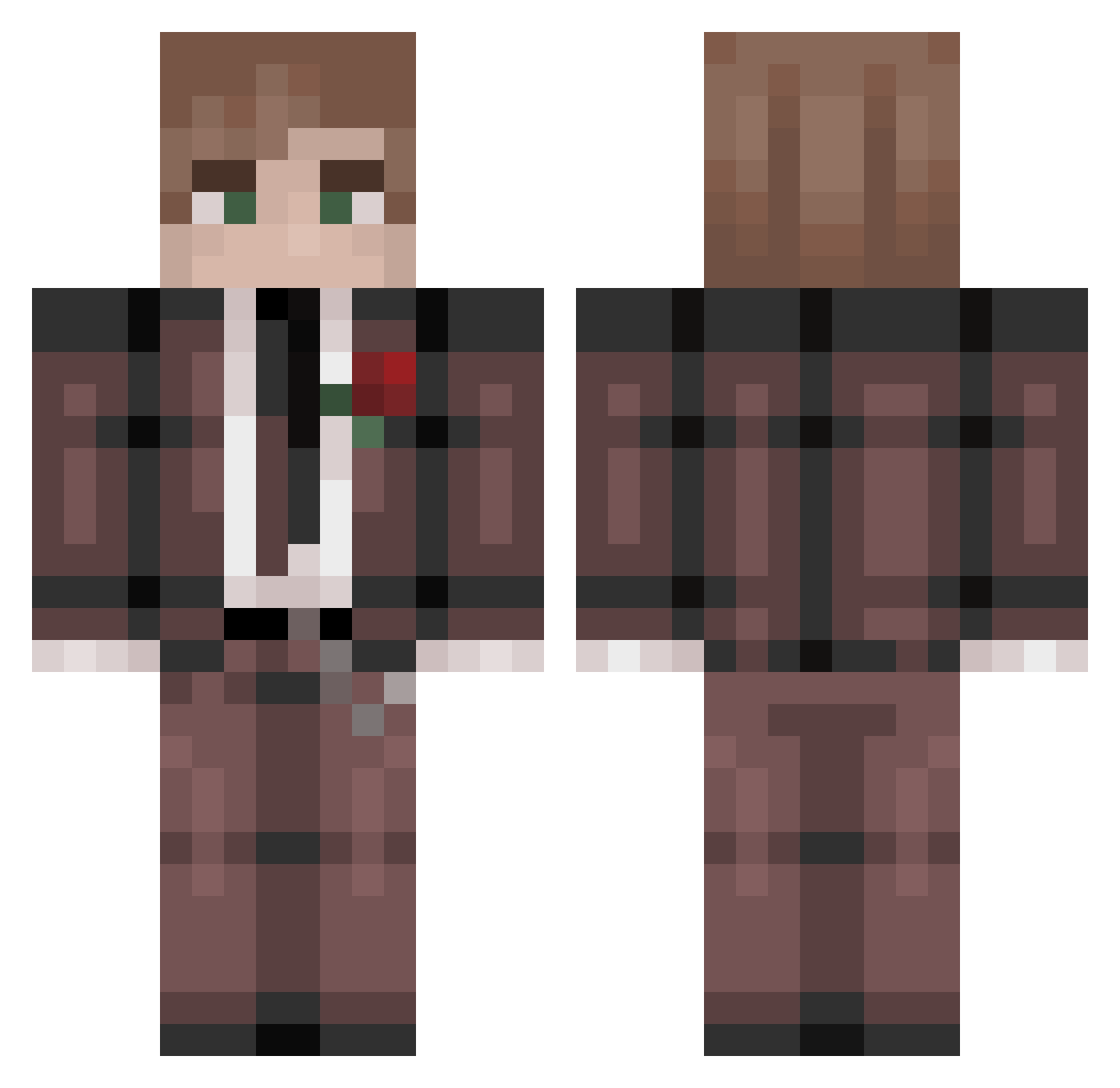 big_brain_26 Minecraft skin, front and back view