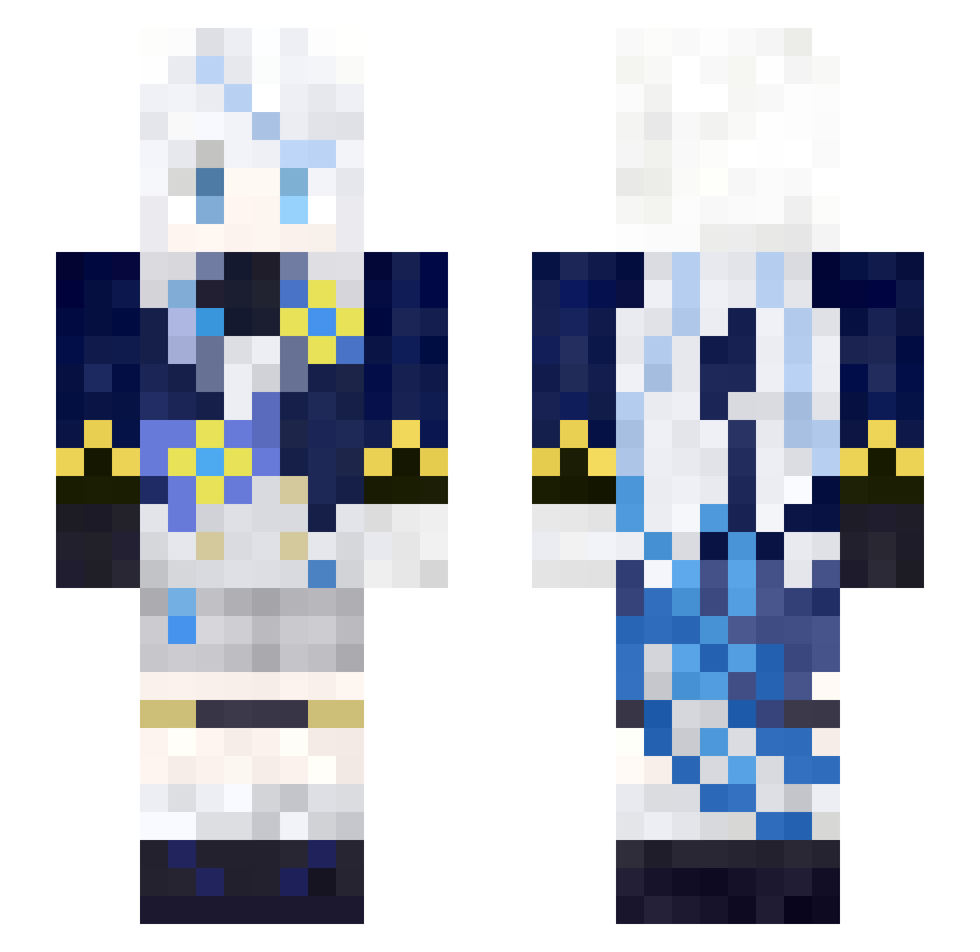 furninna Minecraft skin, front and back view