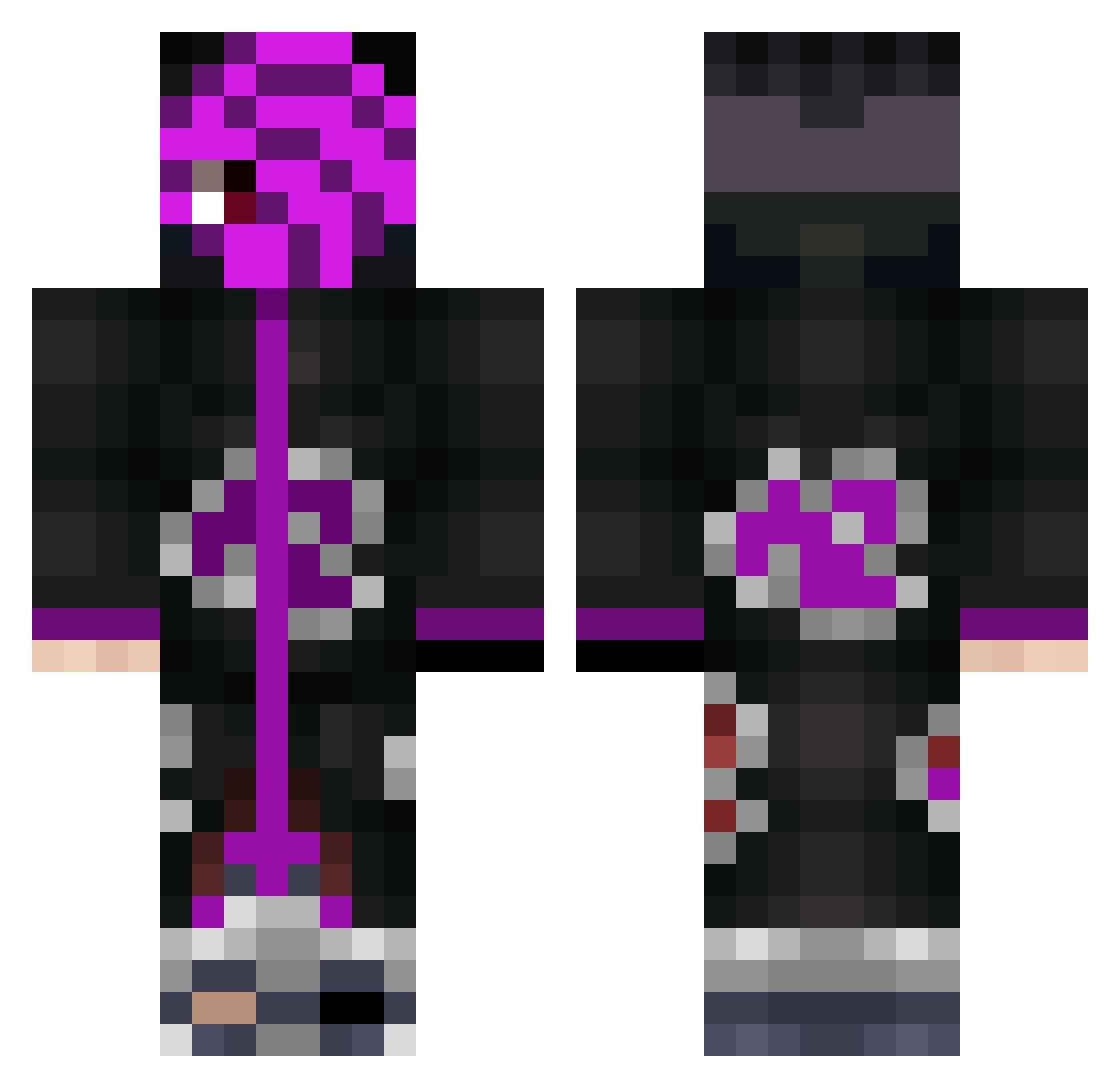 ll_CHA0S Minecraft skin, front and back view